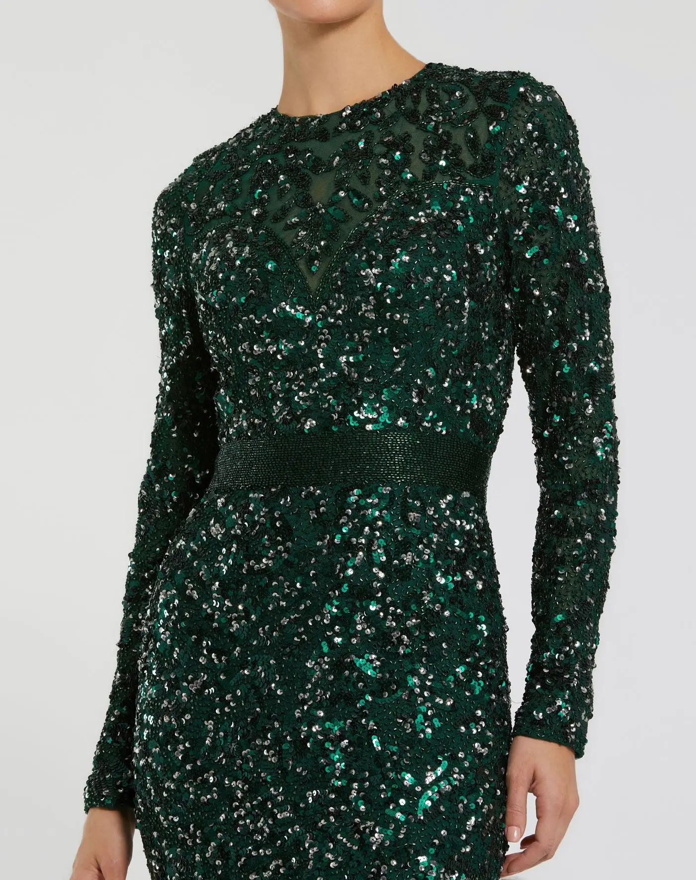 Elegant Long Sleeve Gown