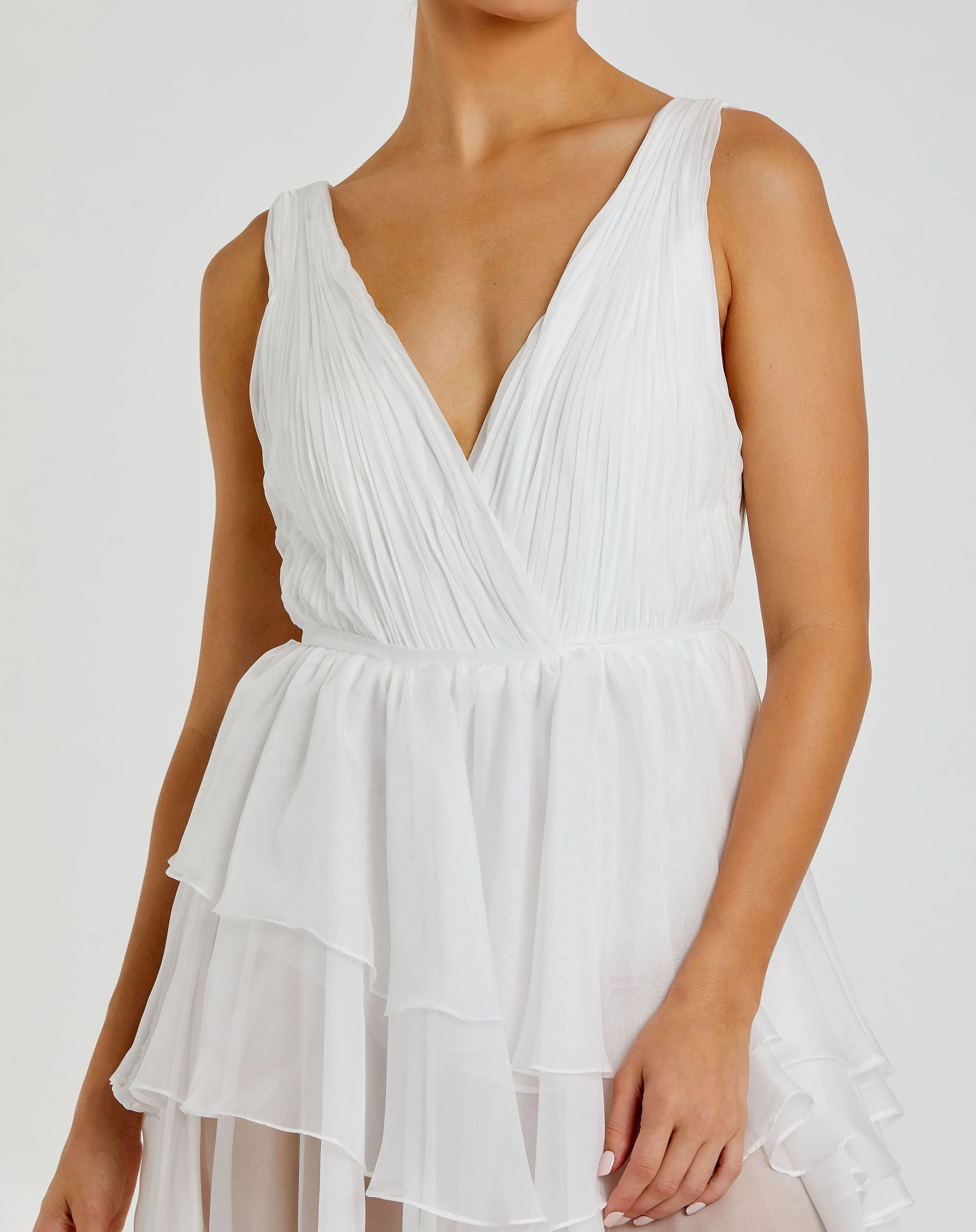White High Low Gown