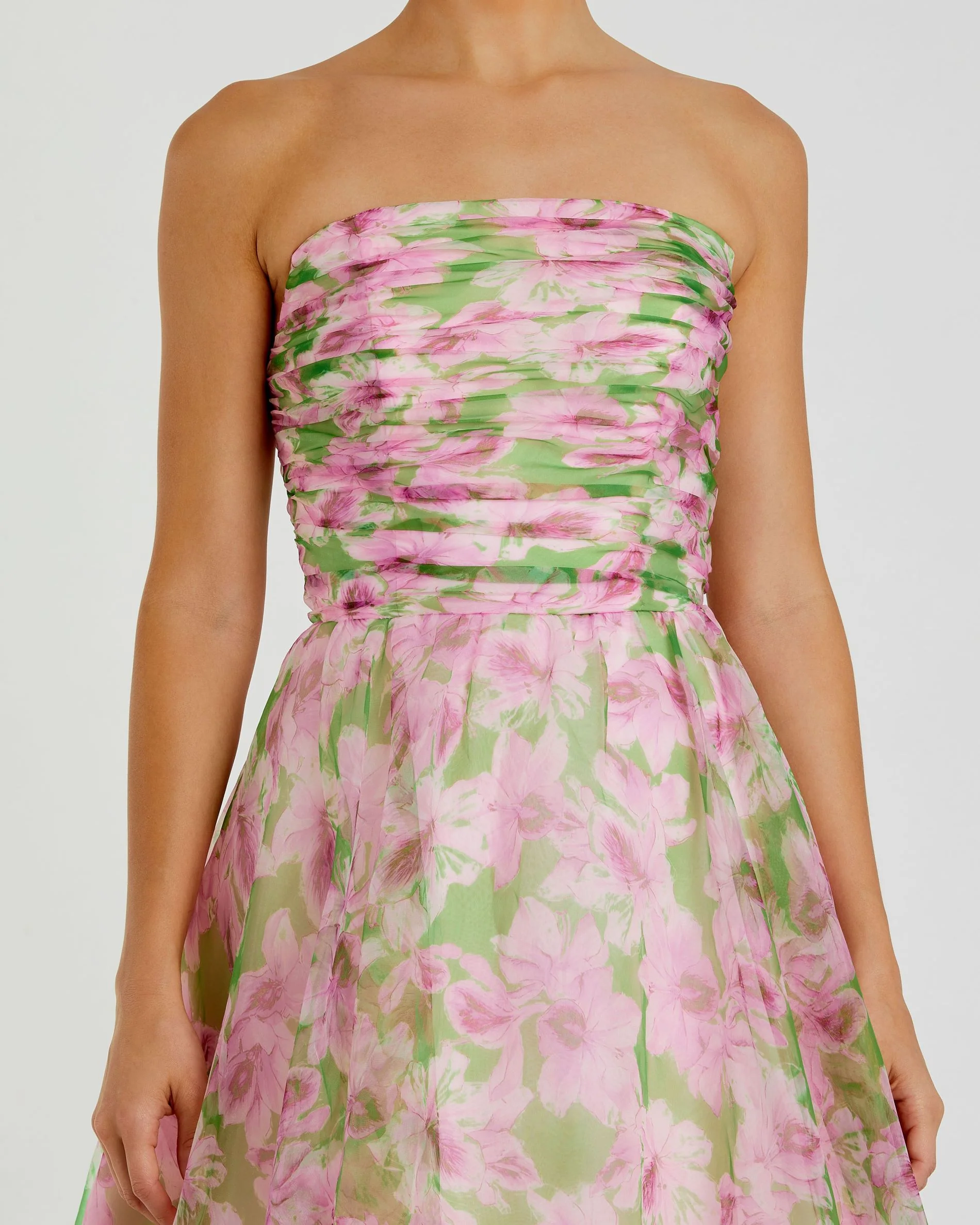 Ruffle Detail Chiffon Dress