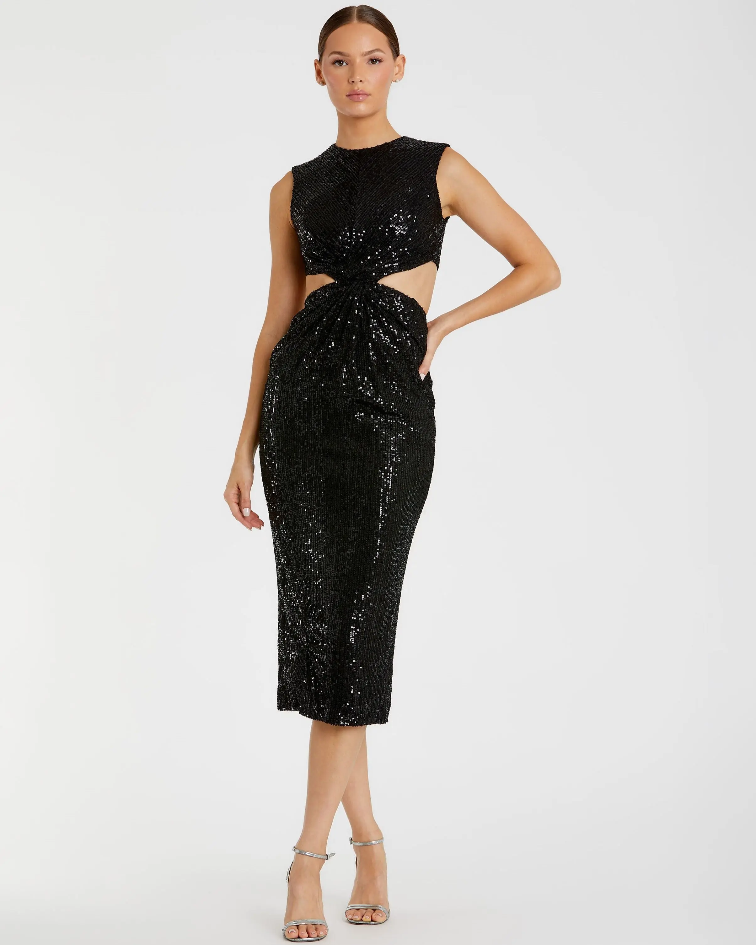 Shimmering Sequin Column Dress