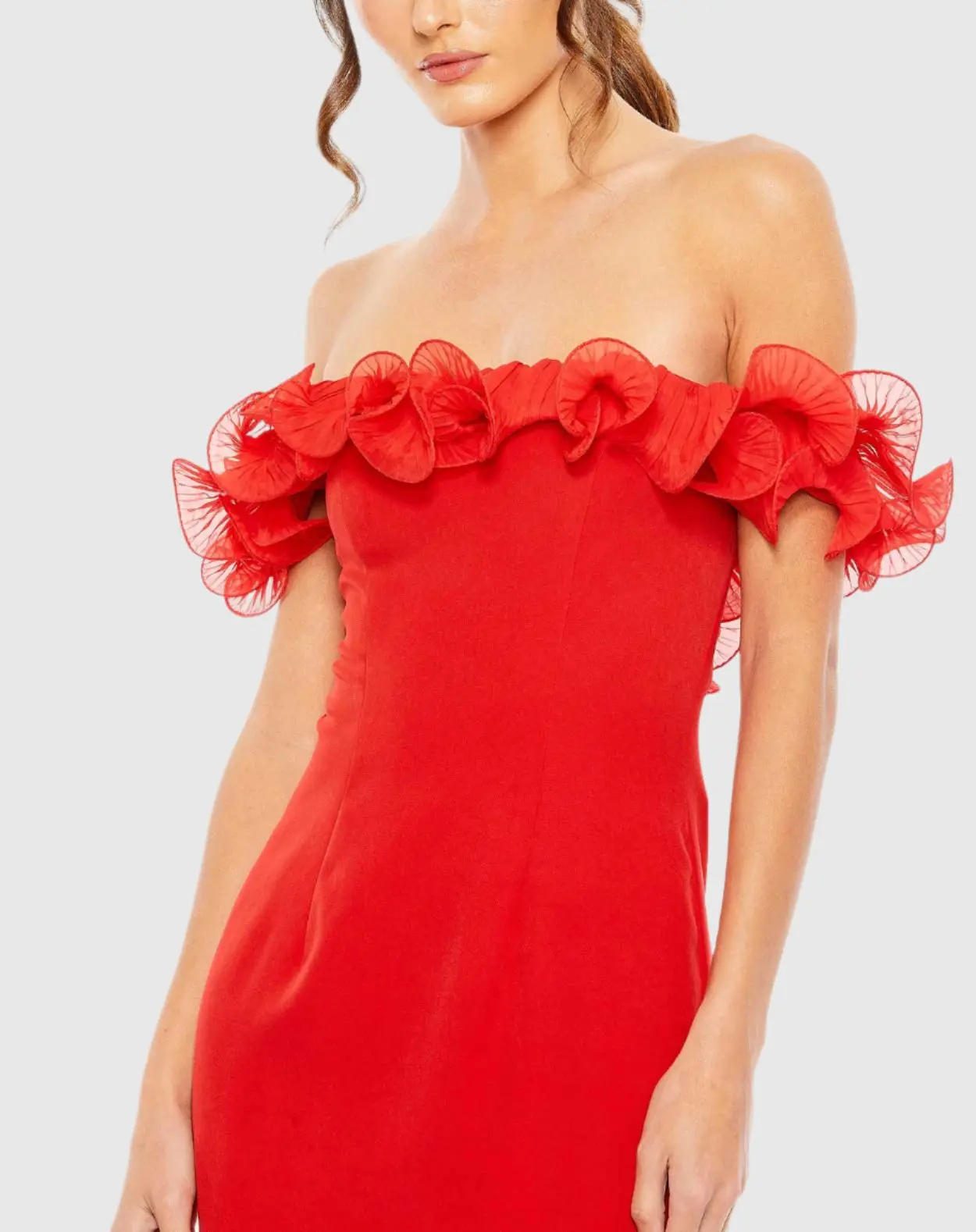 Ruffle Detail Column Dress