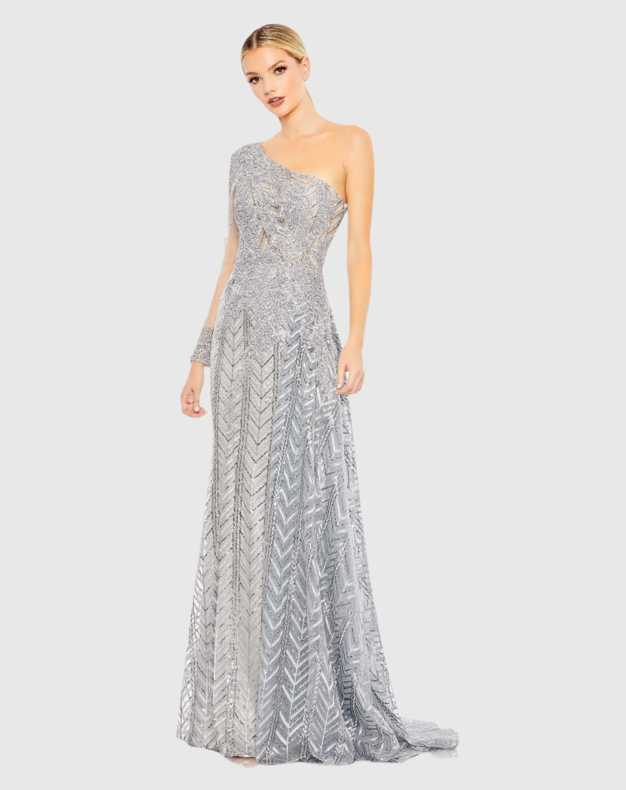 Stitched Mesh Gown