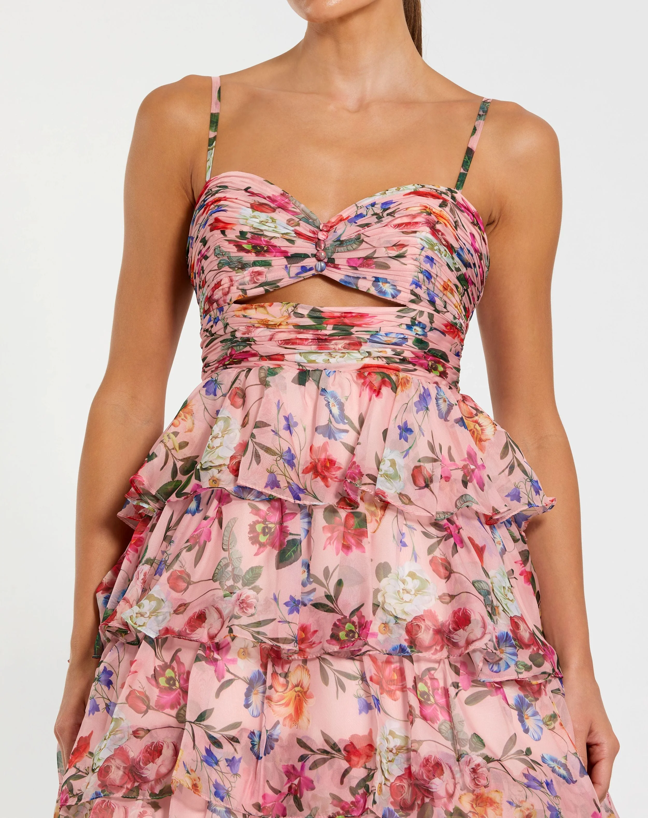 Floral Print Ruffle Tiered Dress