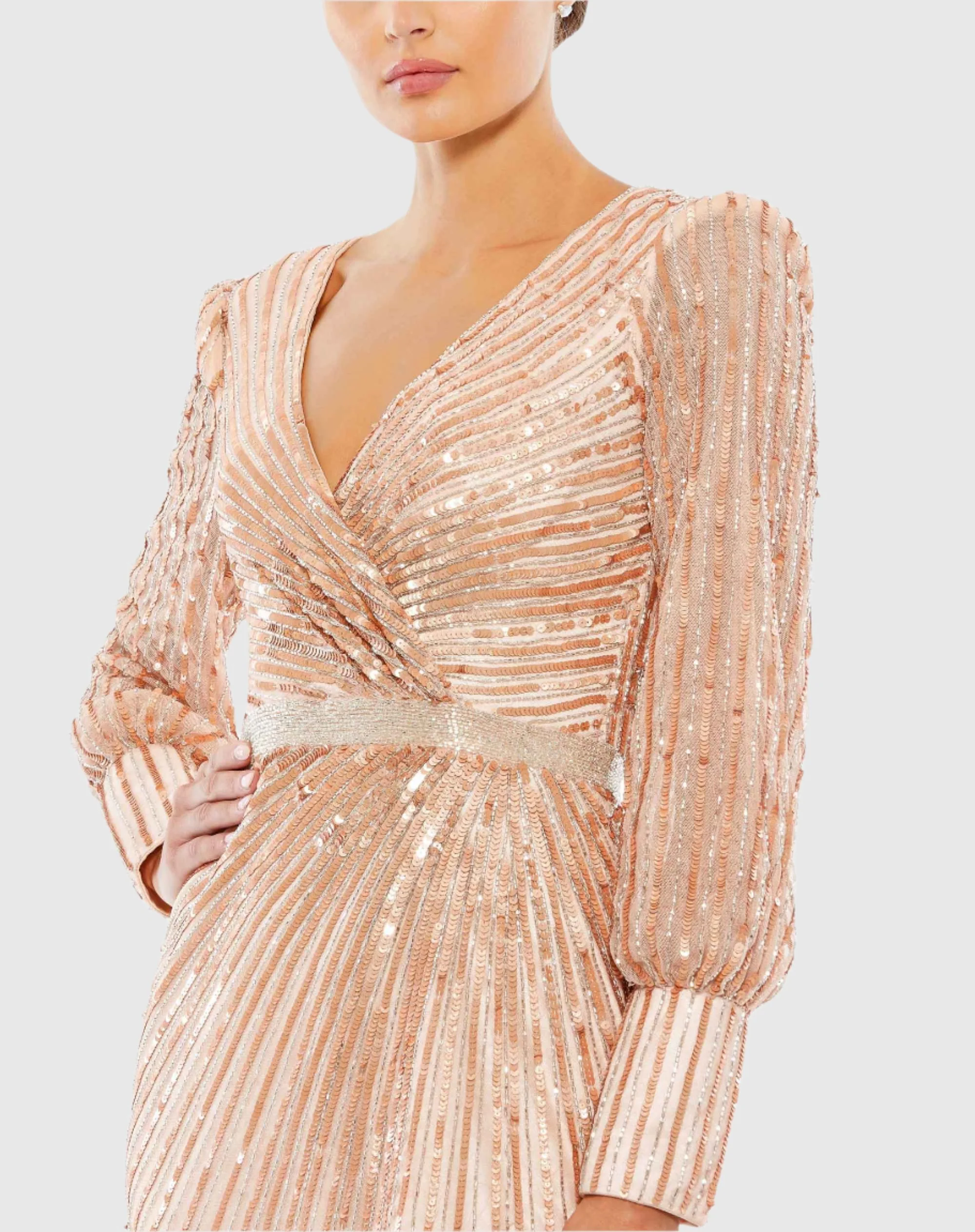 Glamorous Sequined Wrap Dress