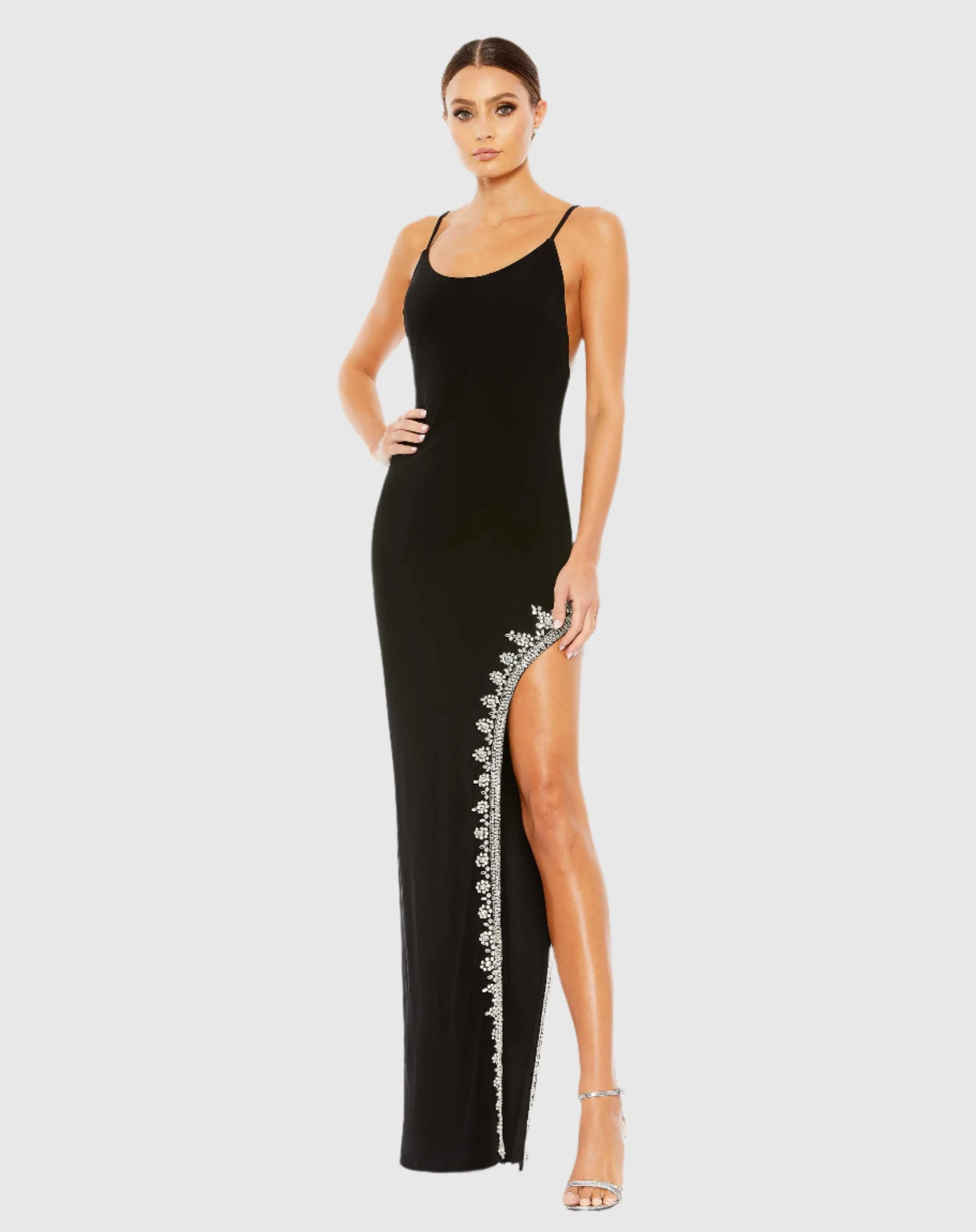Studded Side Slit Bodycon Dress