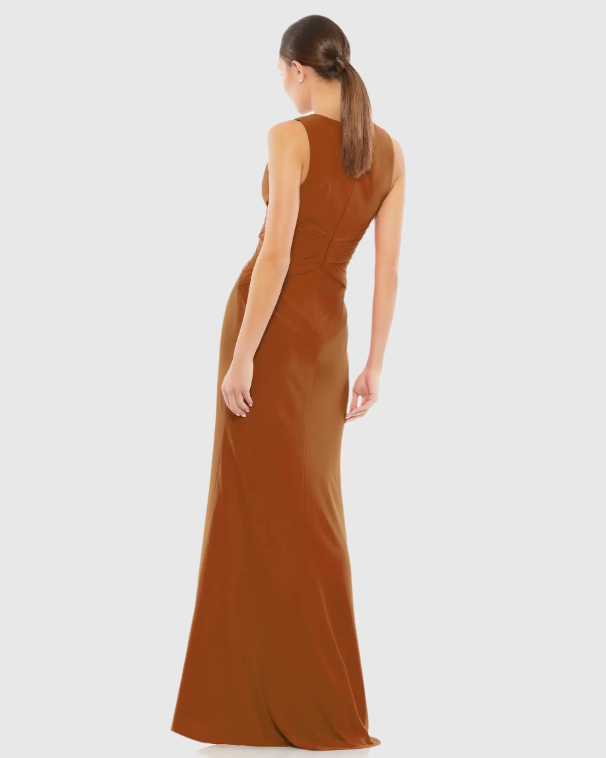 Sleek Pleated Jersey Gown