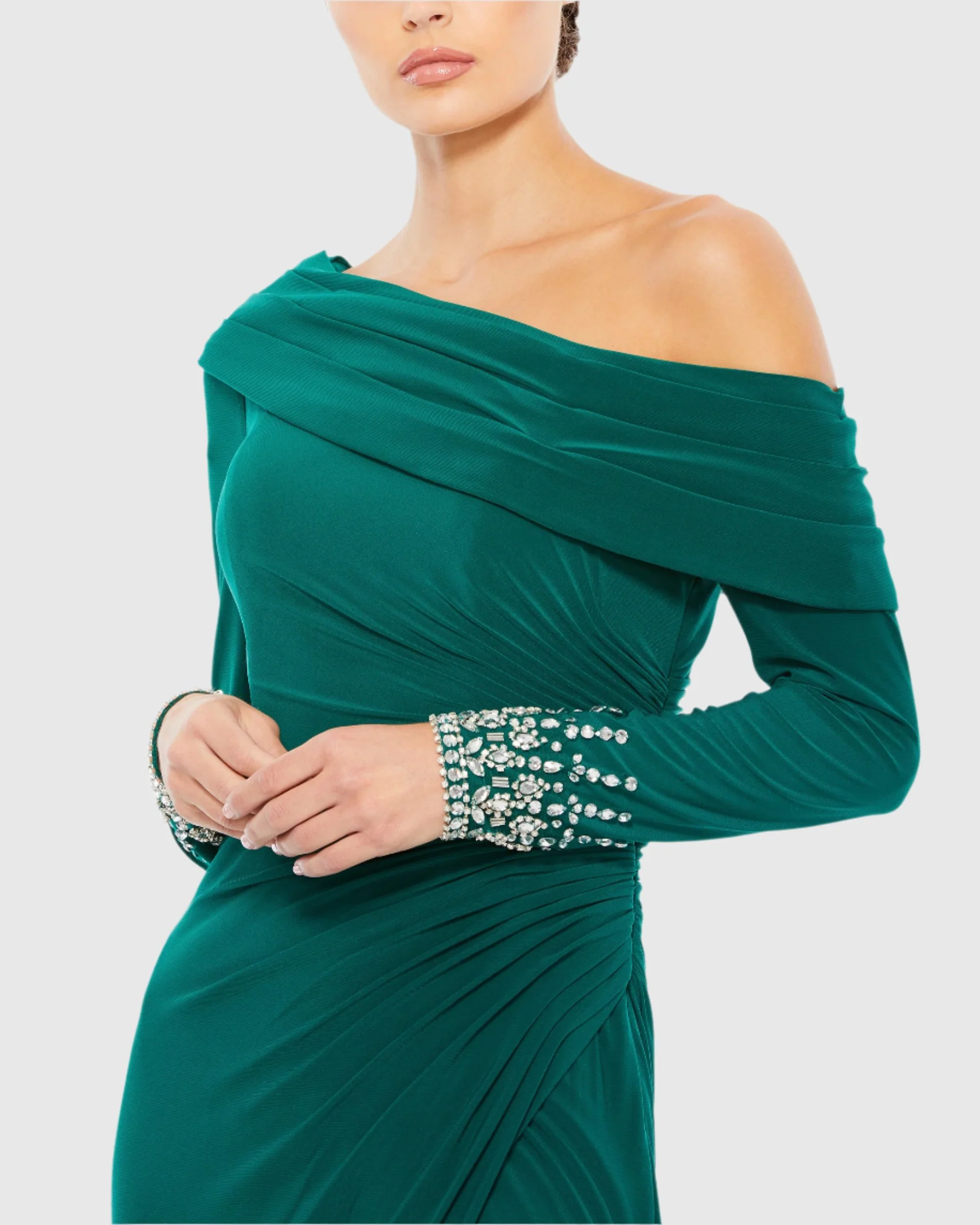 Gown with Faux Wrap
