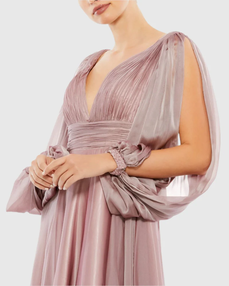 Flowing Chiffon A Line Gown