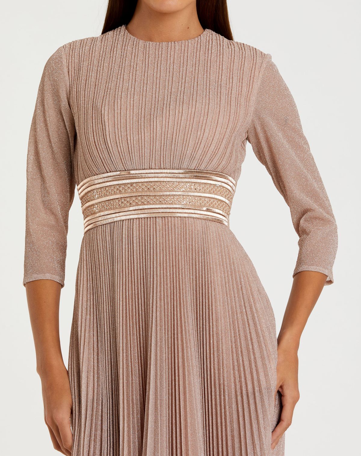 Shimmering A Line Midi Dress