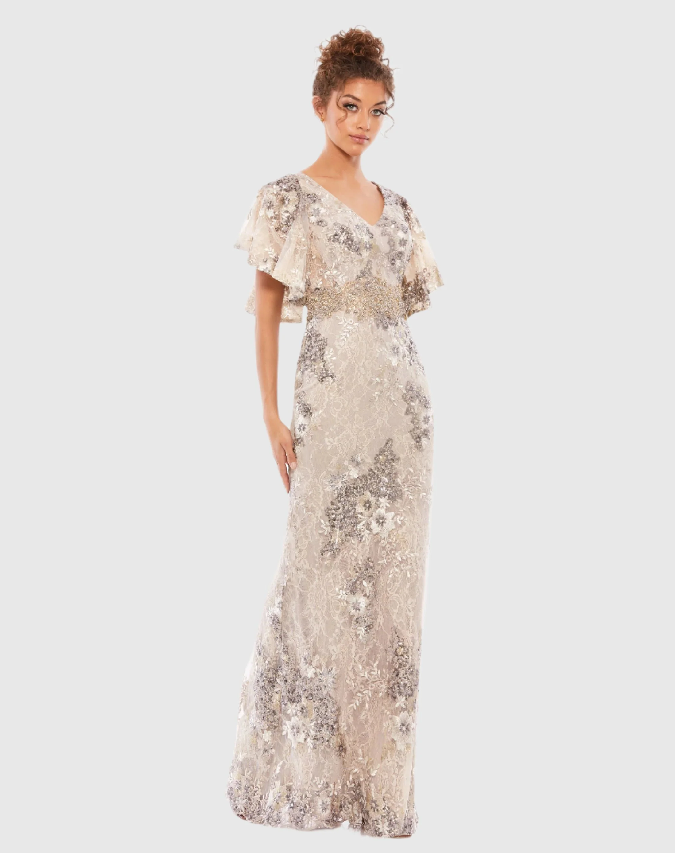 Floral Embellished Gown