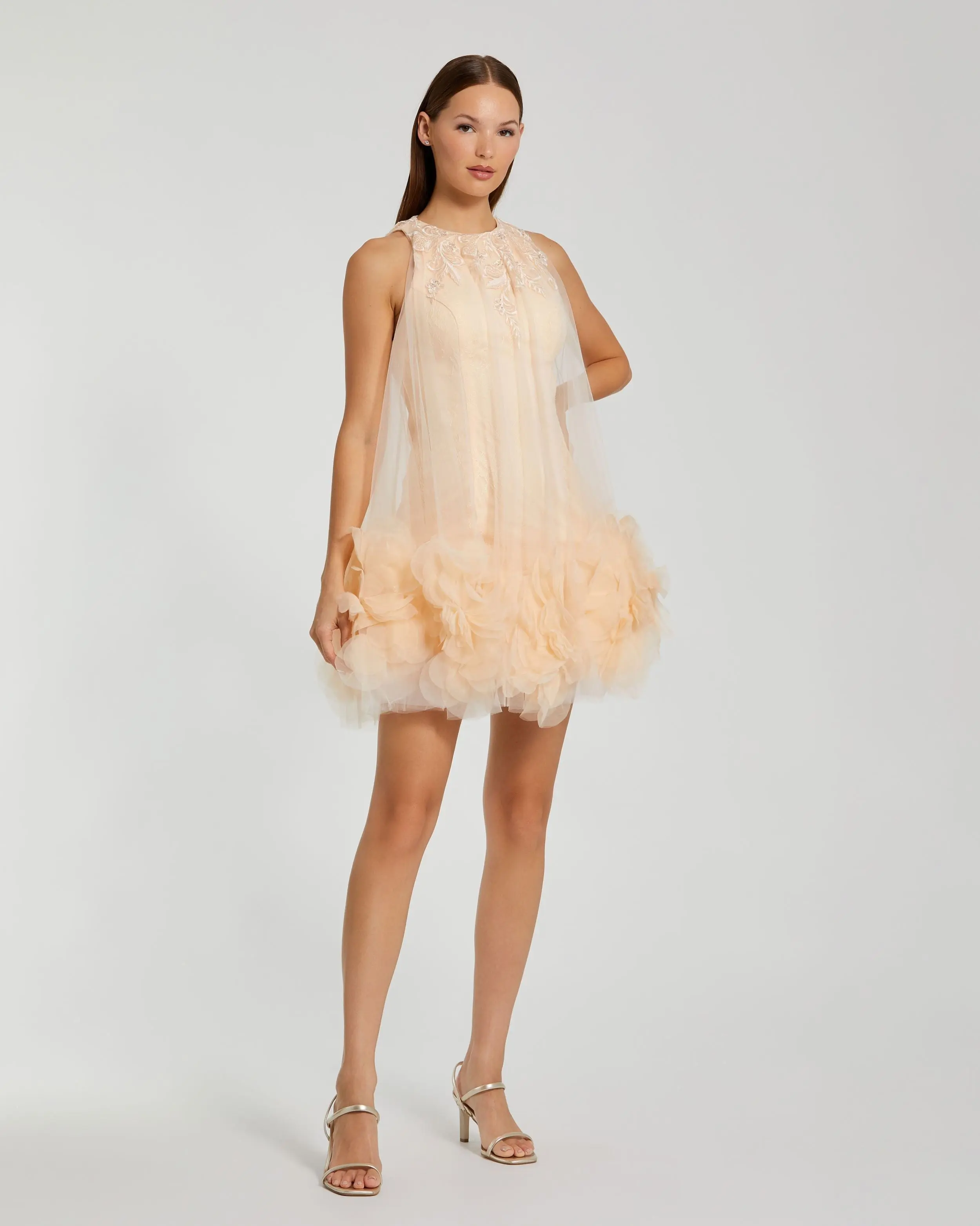 Flowy Petal A Line Mini Dress
