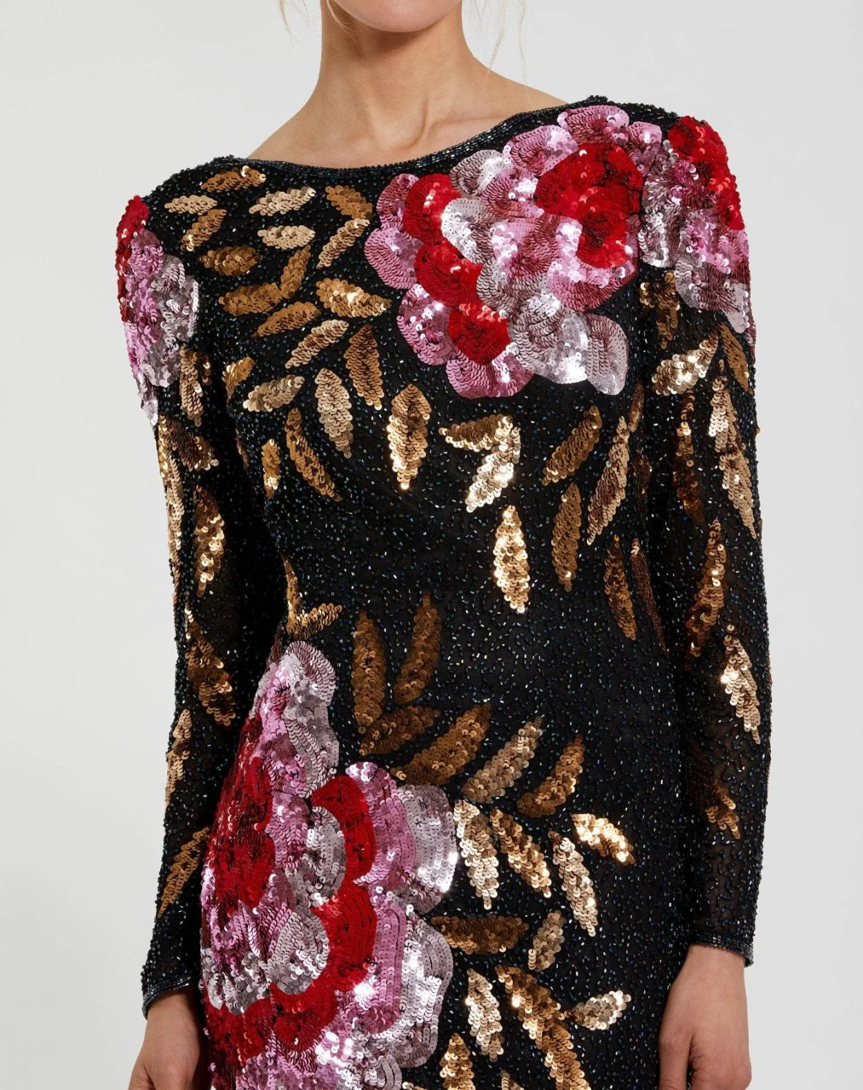 Stitched Bloom Long Sleeve Dress