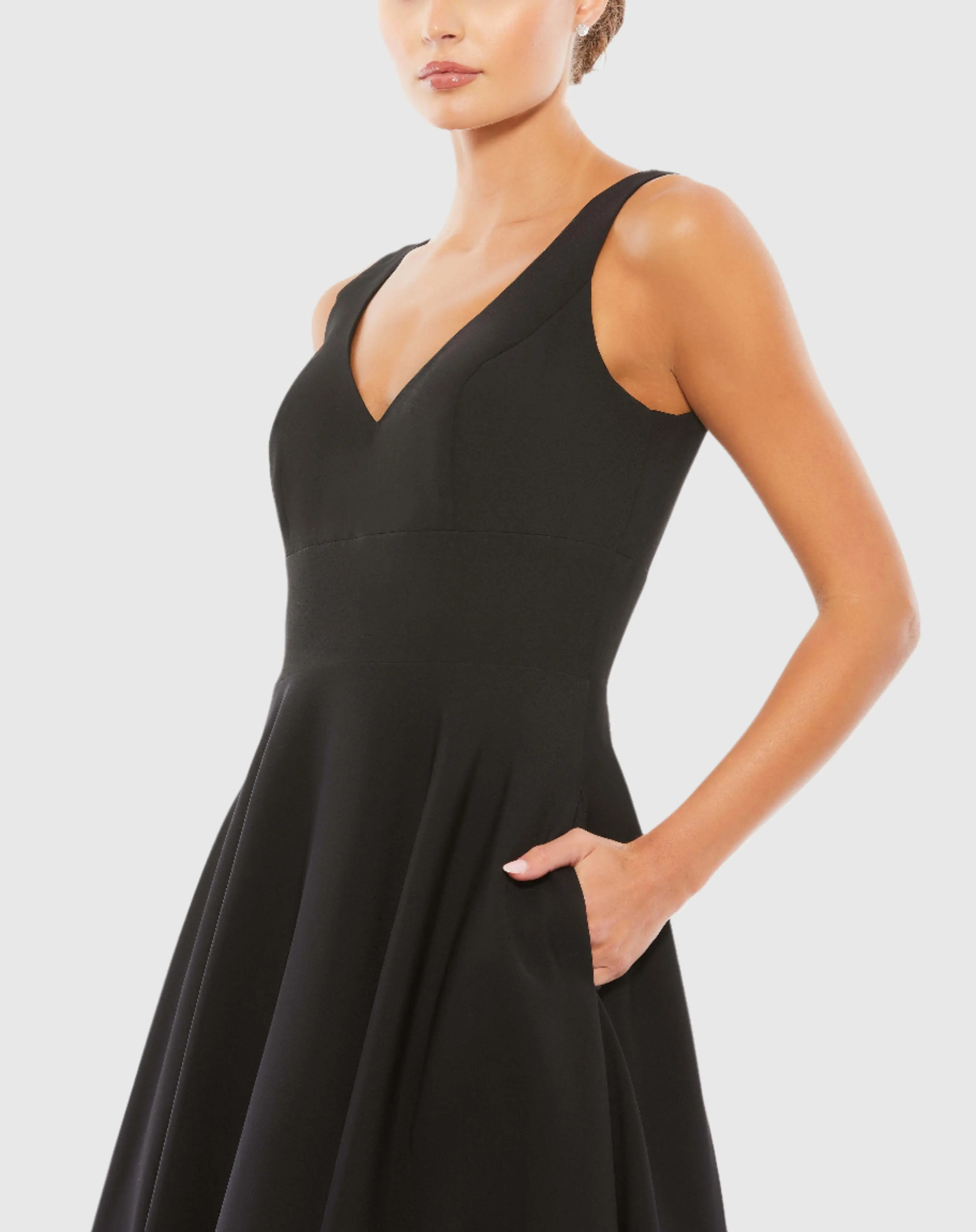 Classic Sleeveless A Line Gown with Pockets