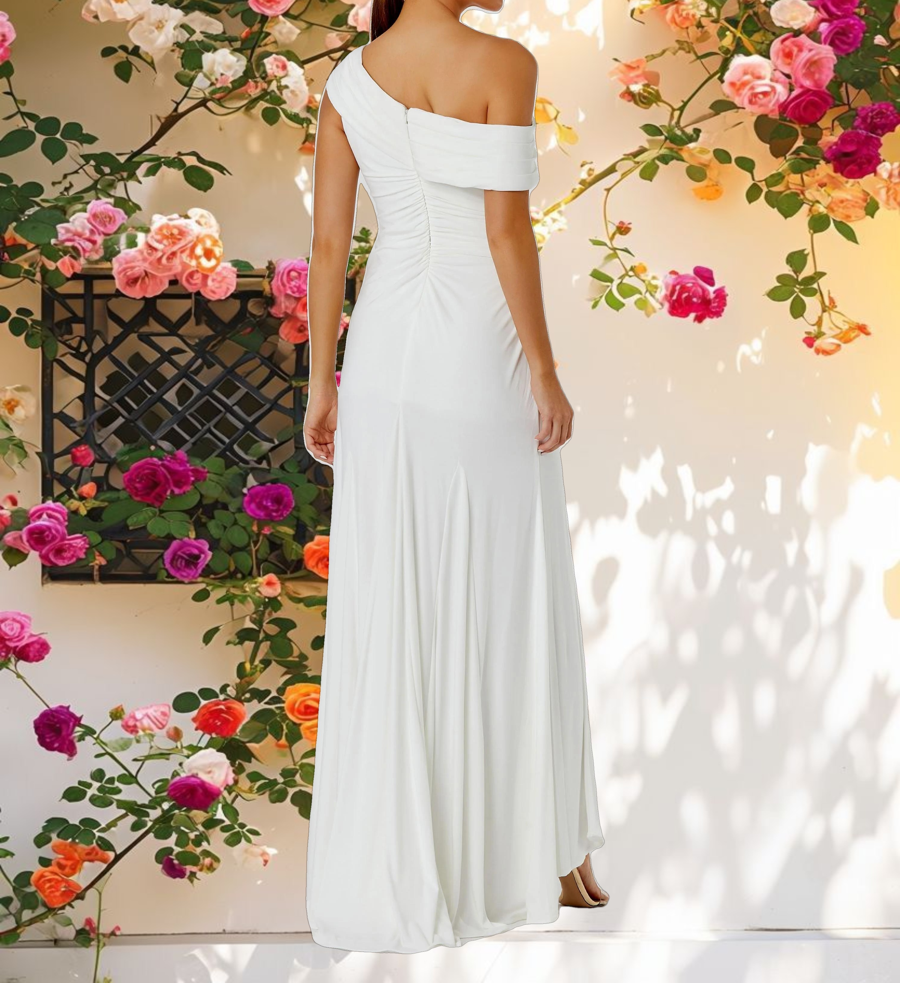 White Slit Gown
