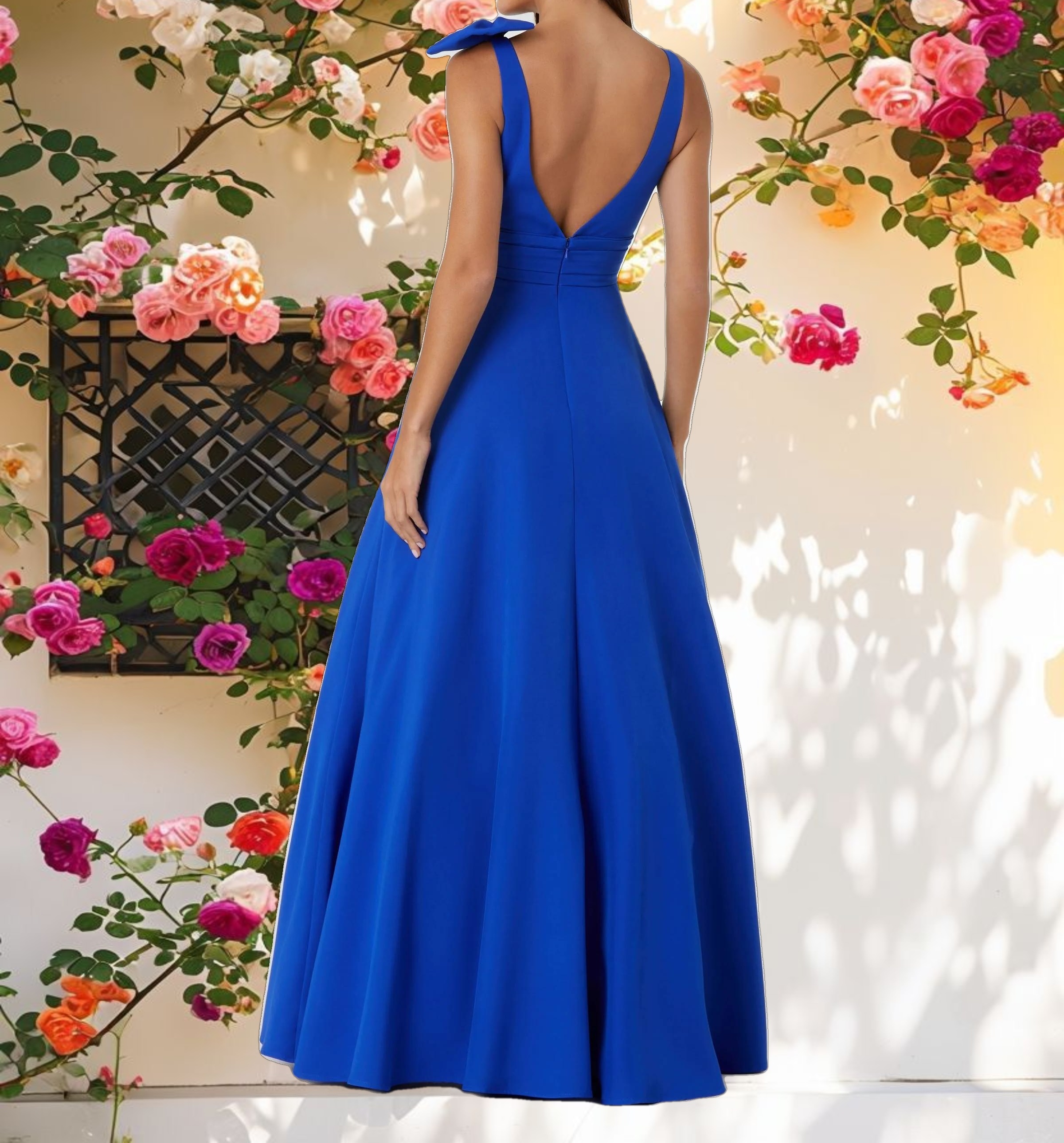 Elegant Crepe Ballgown
