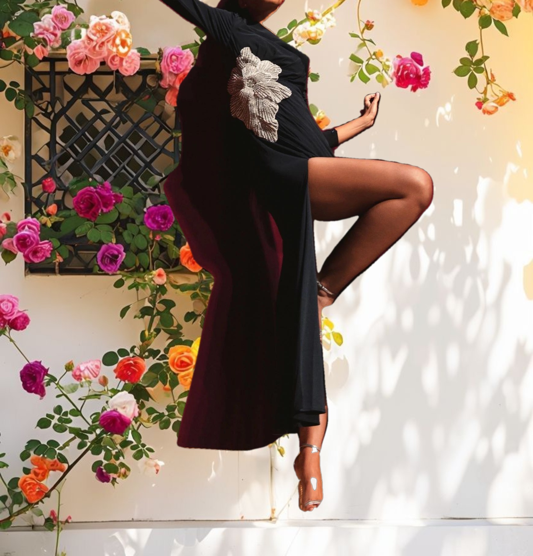 Floral Embellished Gown