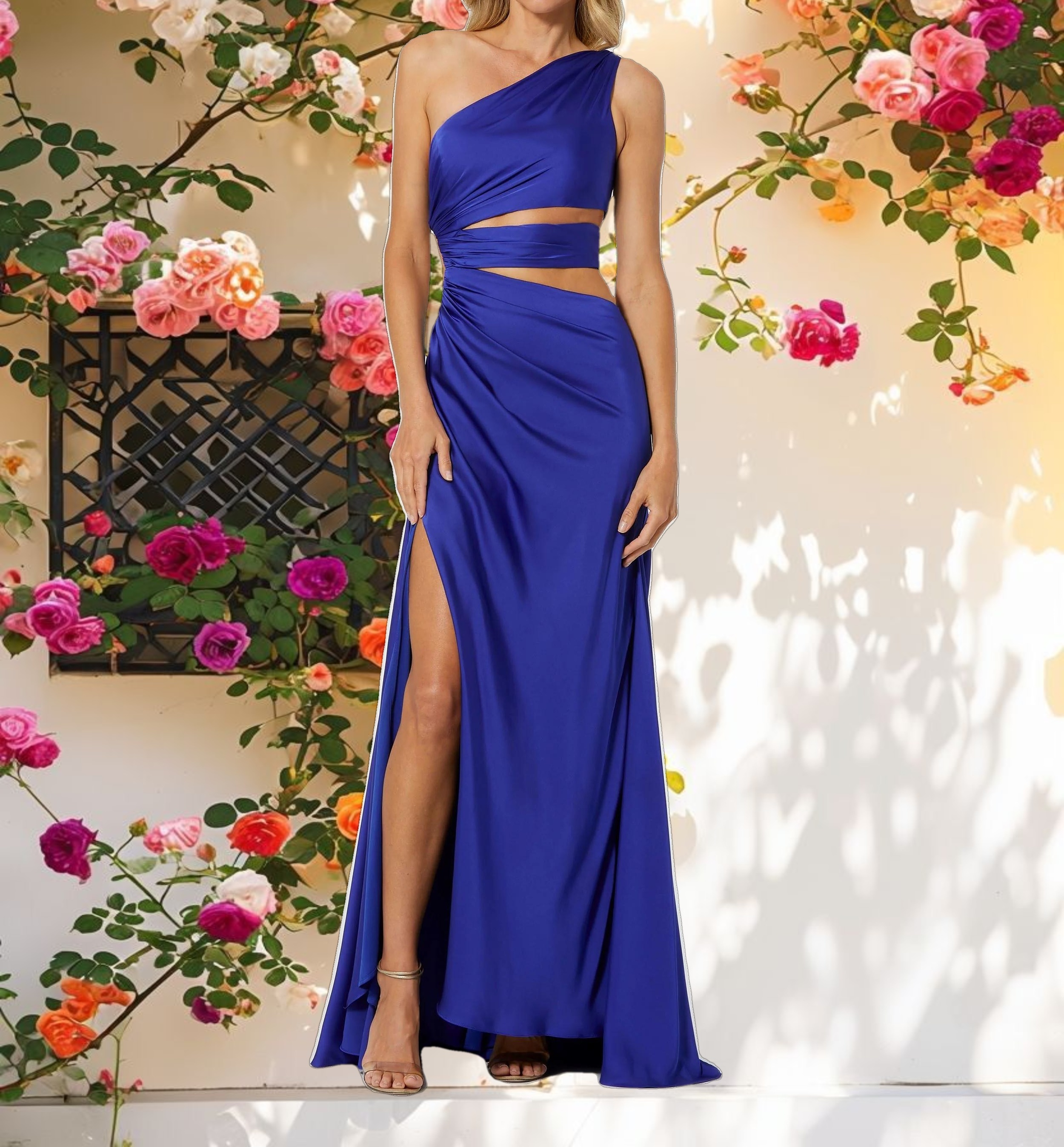 Elegant Cut Out One Shoulder Dress