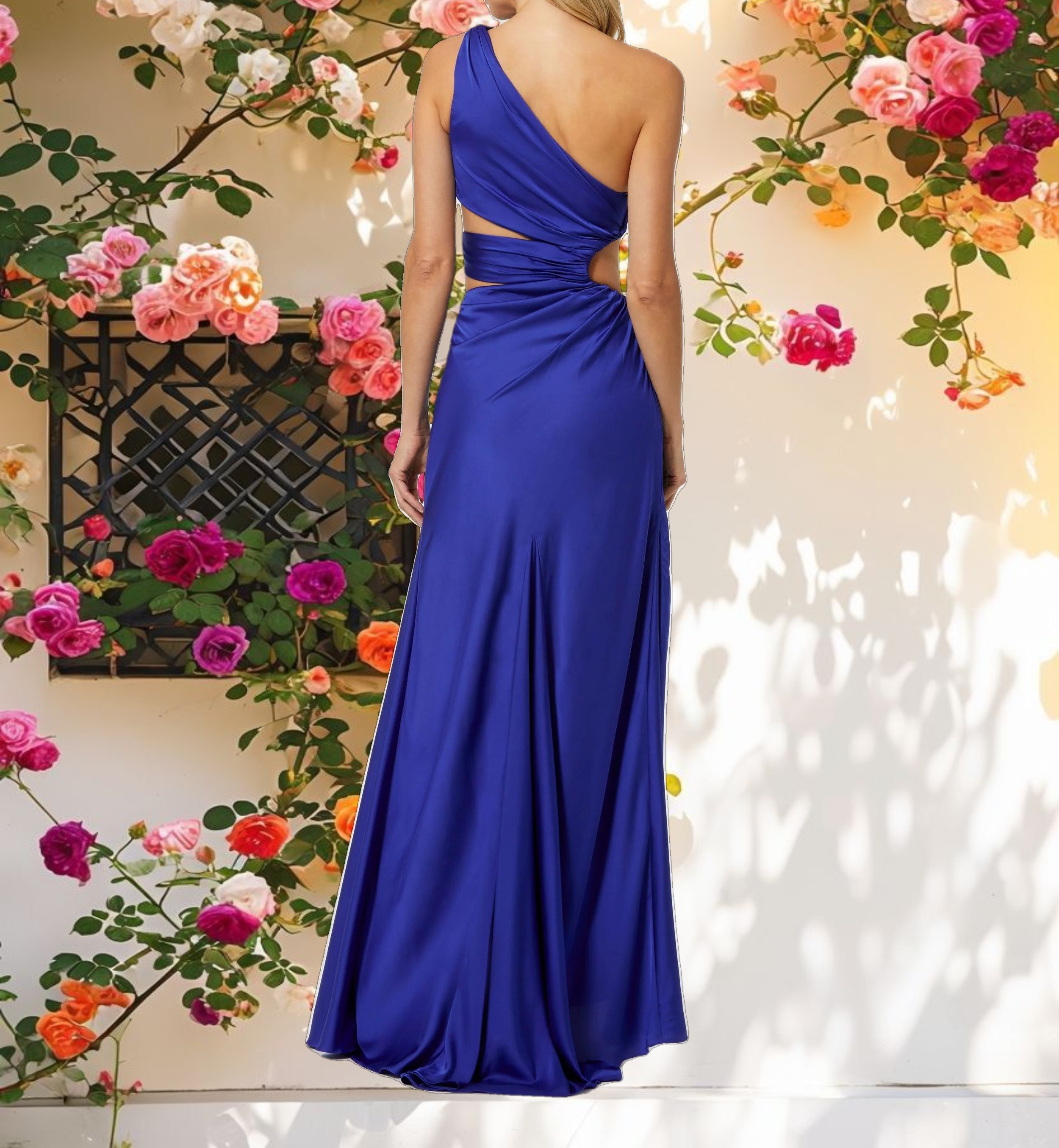 Elegant Cut Out One Shoulder Dress