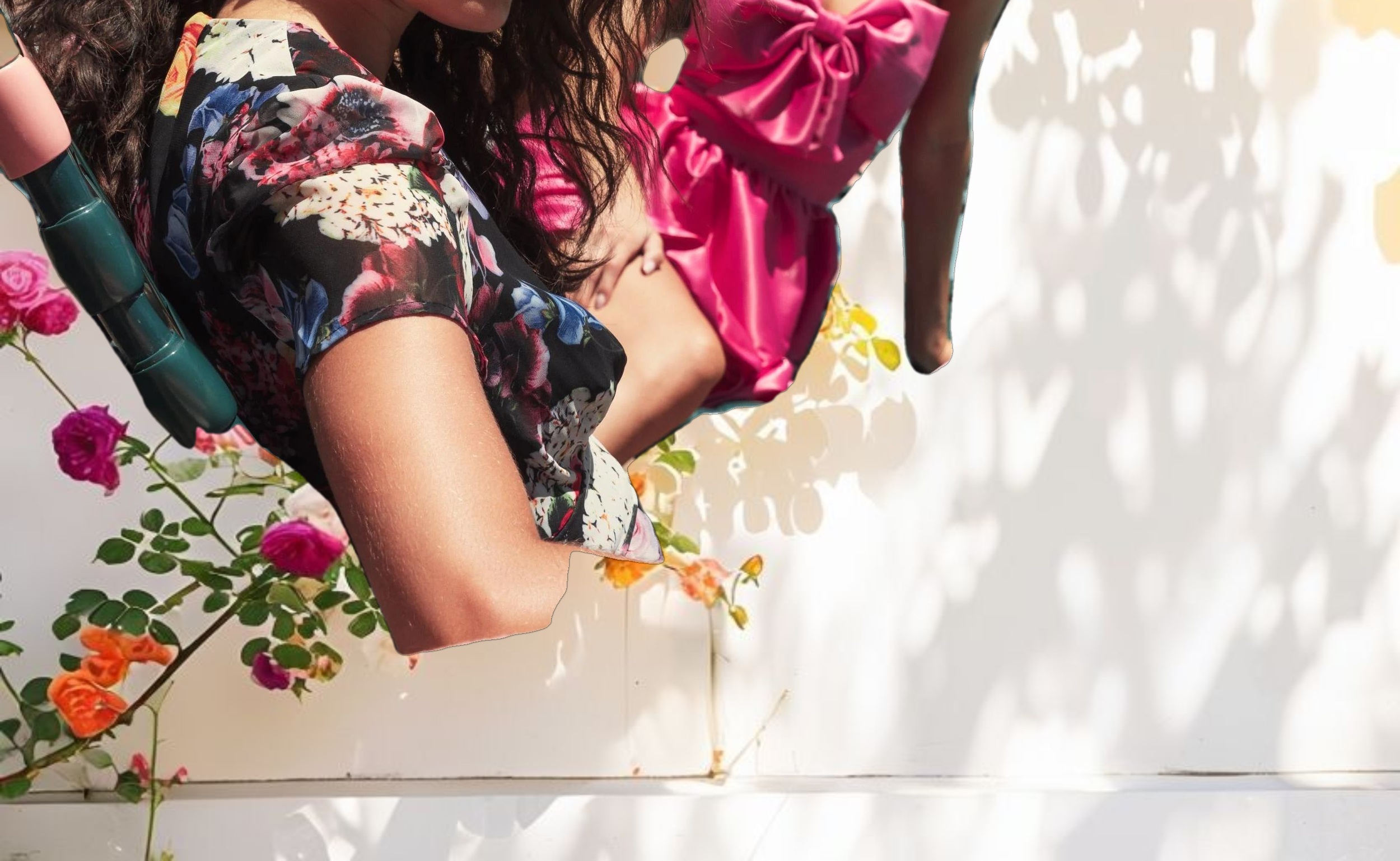 Pink Bow Front Bubble Hem Mini Dress