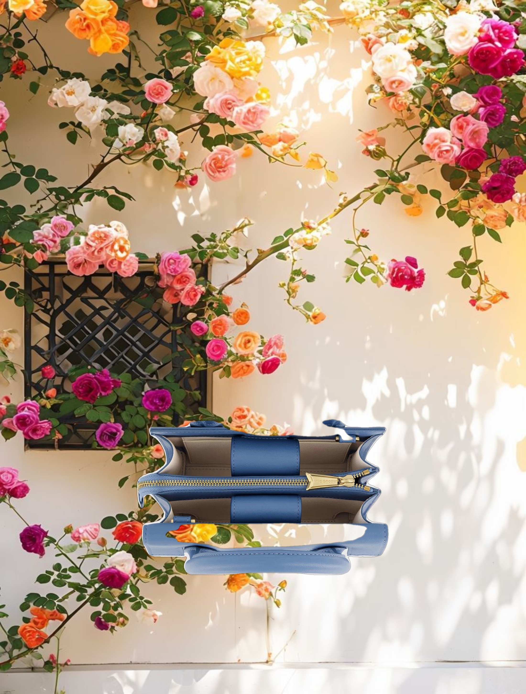 Small Leather Tote Bag With Gold Hardware