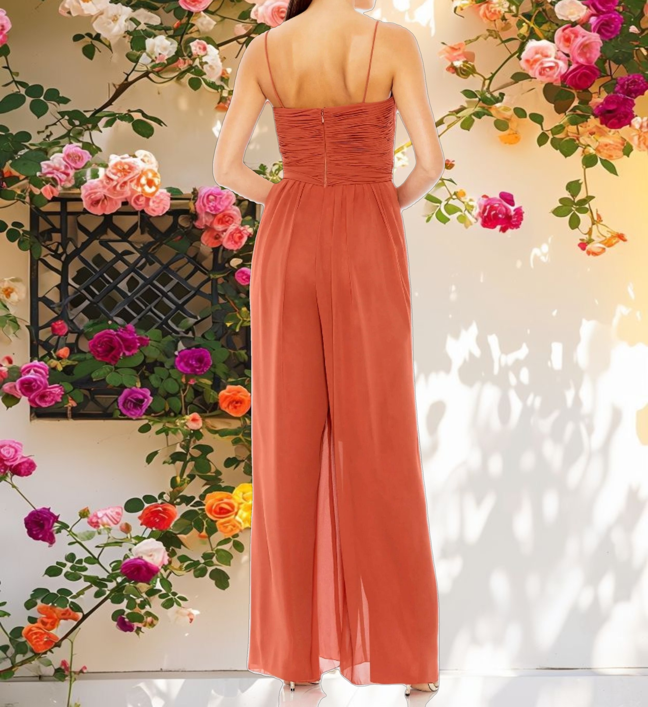 Flowy chiffon jumpsuit