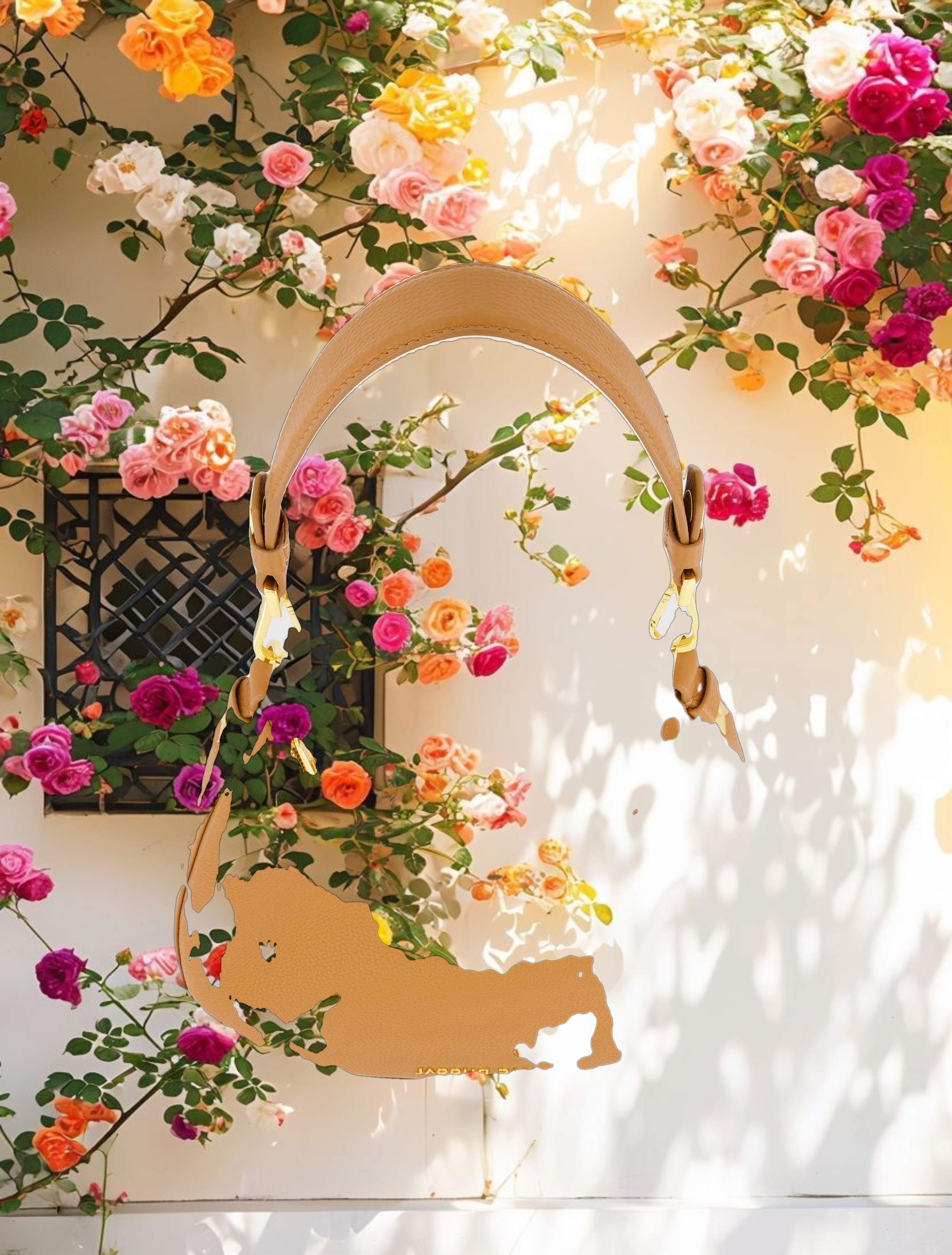 Leather Hobo Bag With Metal Hardware