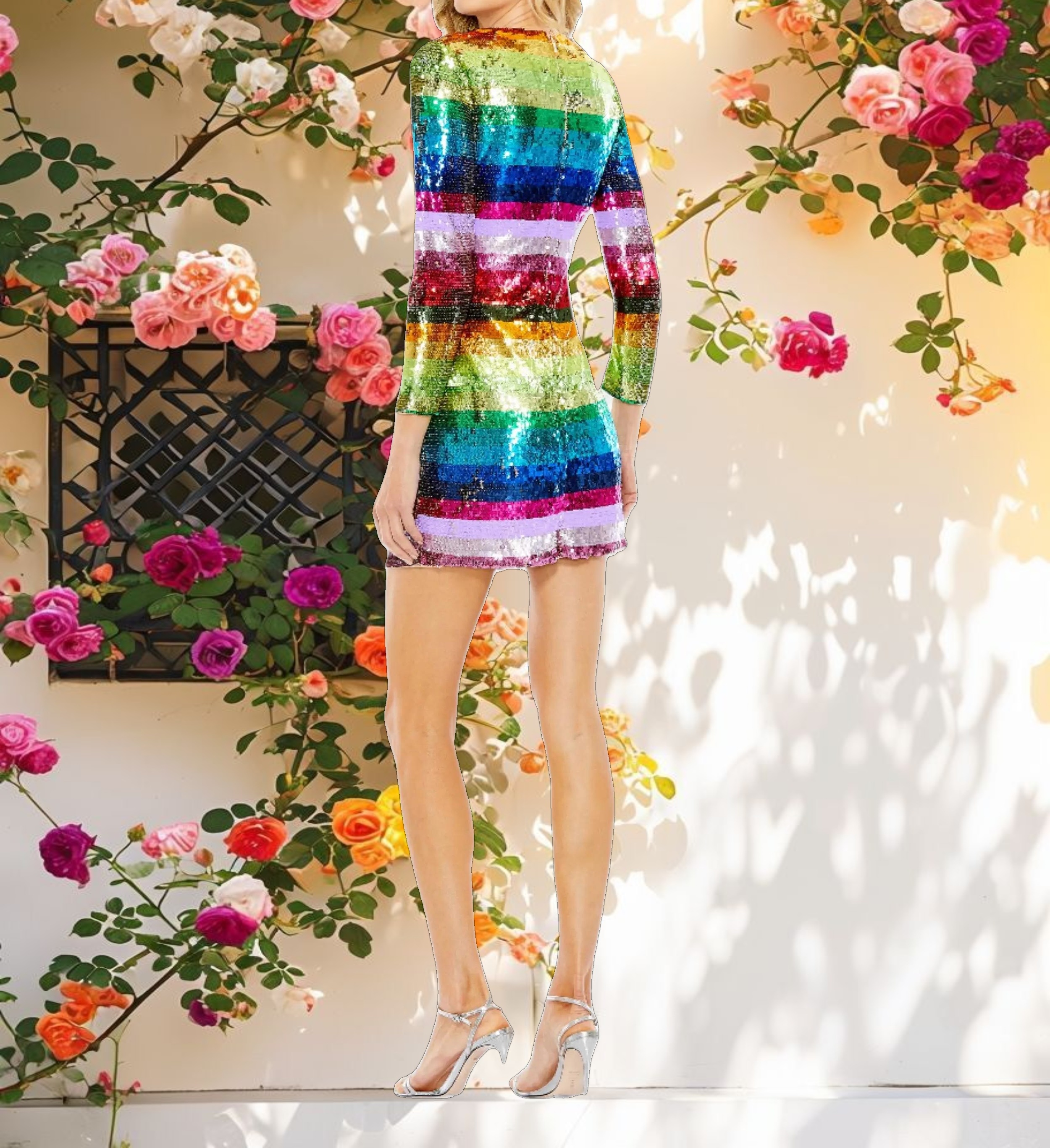 Rainbow Sequin Dress