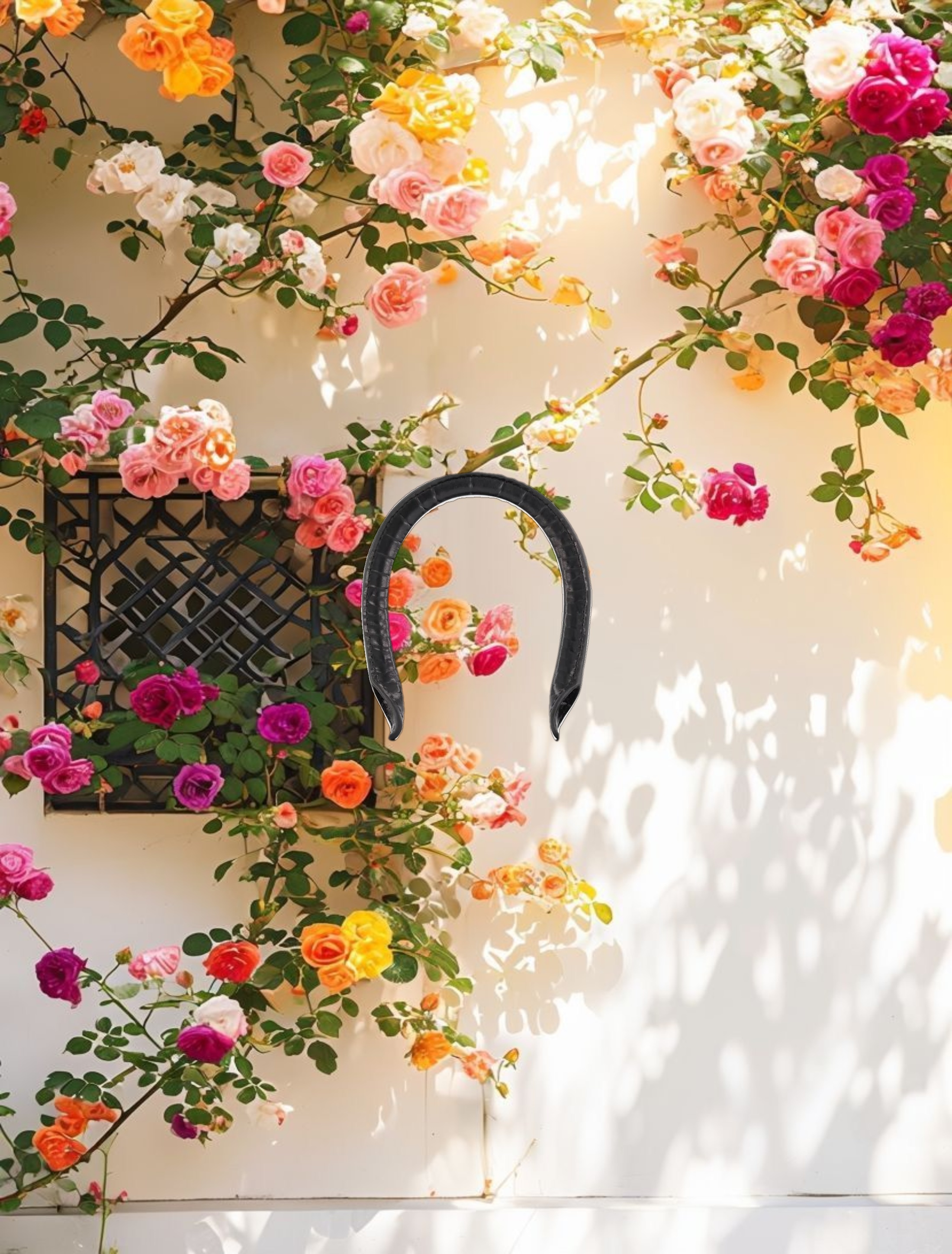 Buckled Mini Croco Black Leather Handbag