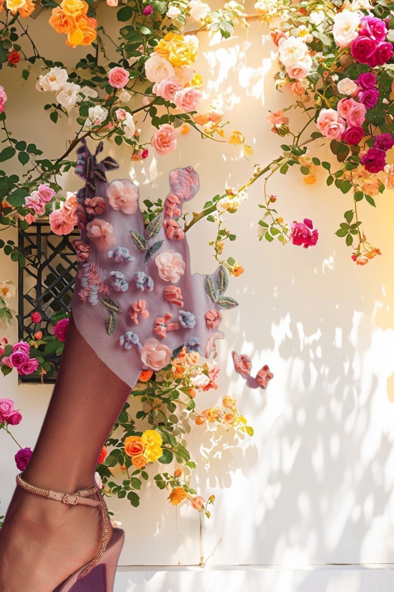 Purple Embellished Formal Dress