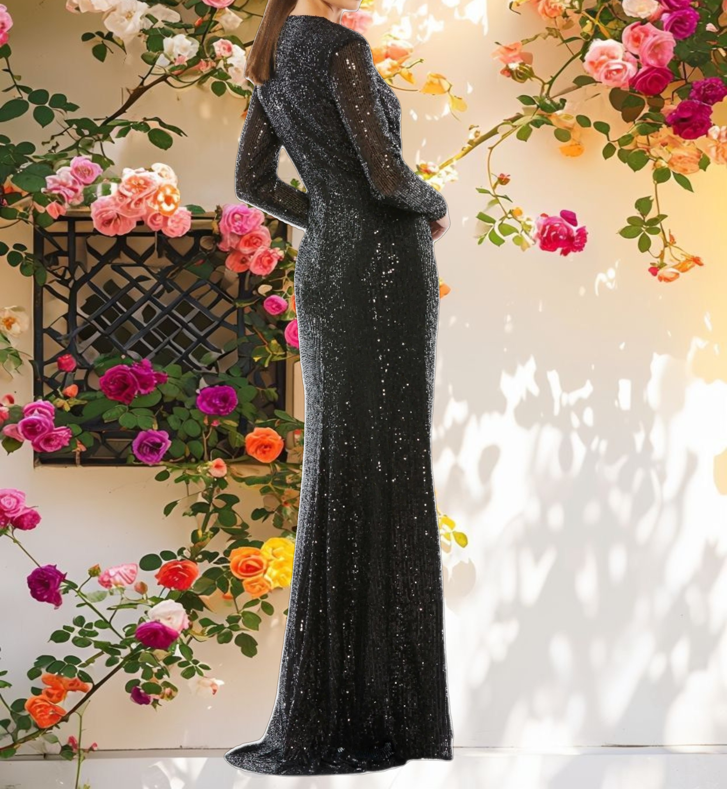 Black Embellished Gown