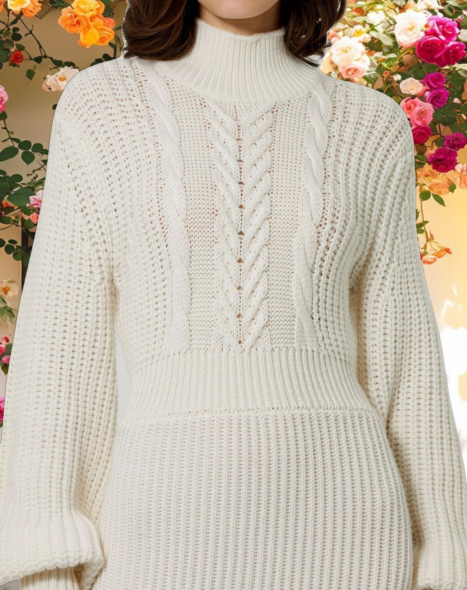 Soft Knit Long Sleeve Midi Dress