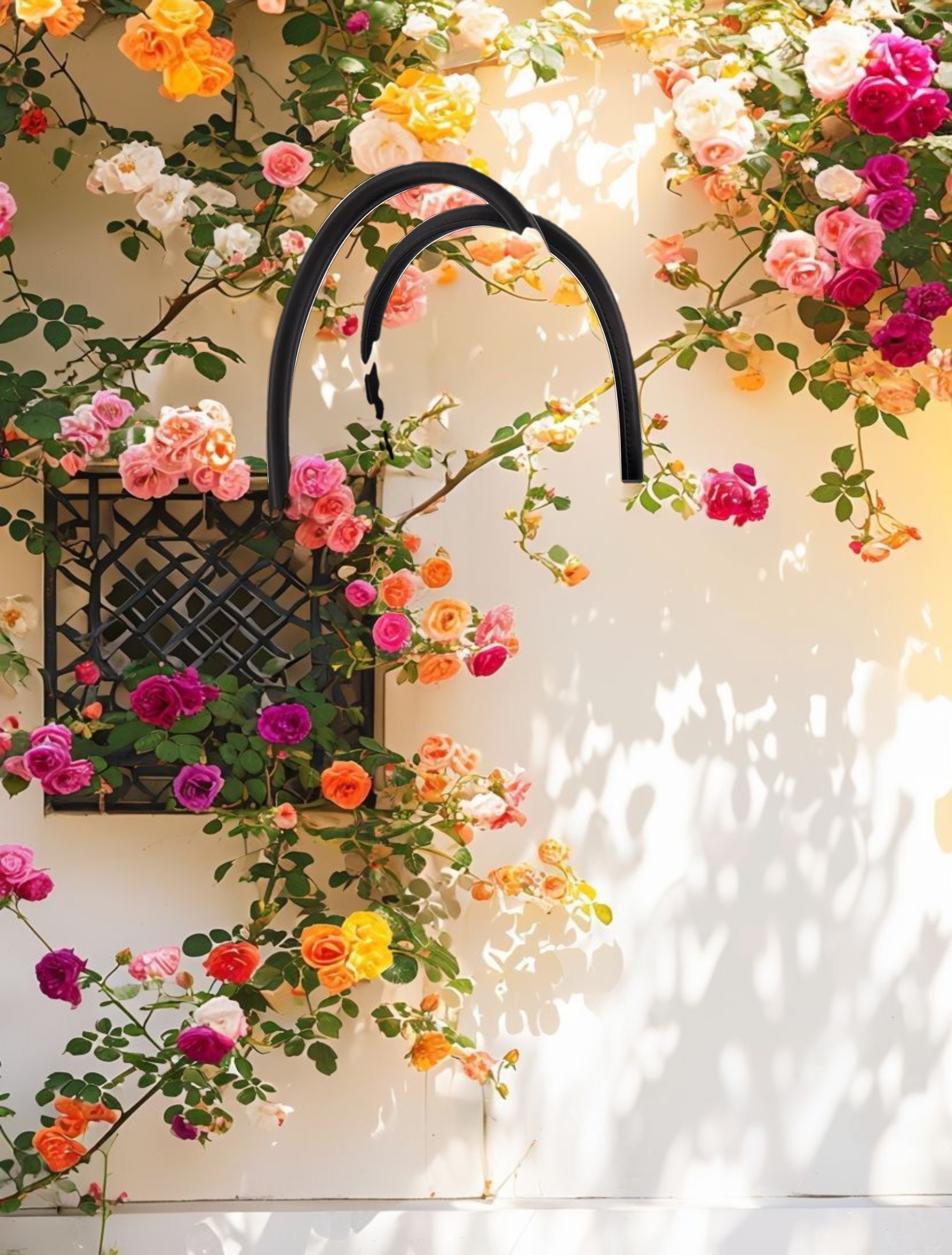 Large Leather Briefcase Bag With Gold Hardware