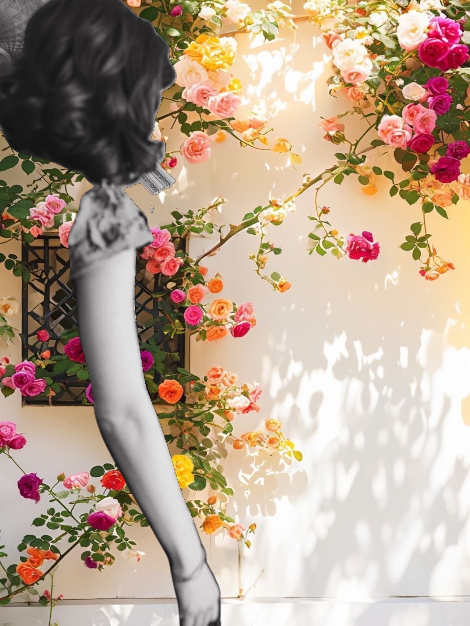 Floral Lace Fitted Midi Dress