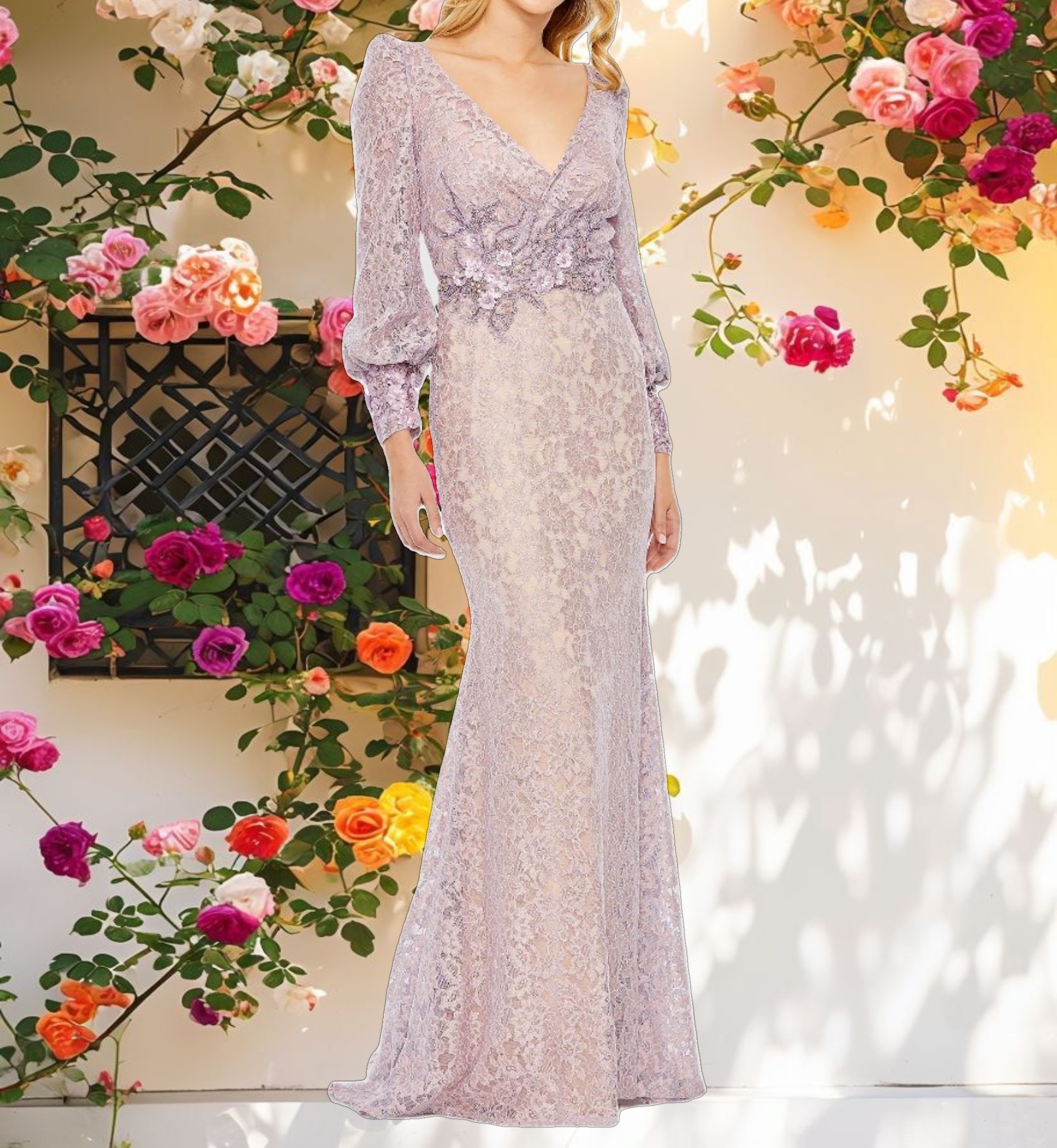 Lace Embellished Gown