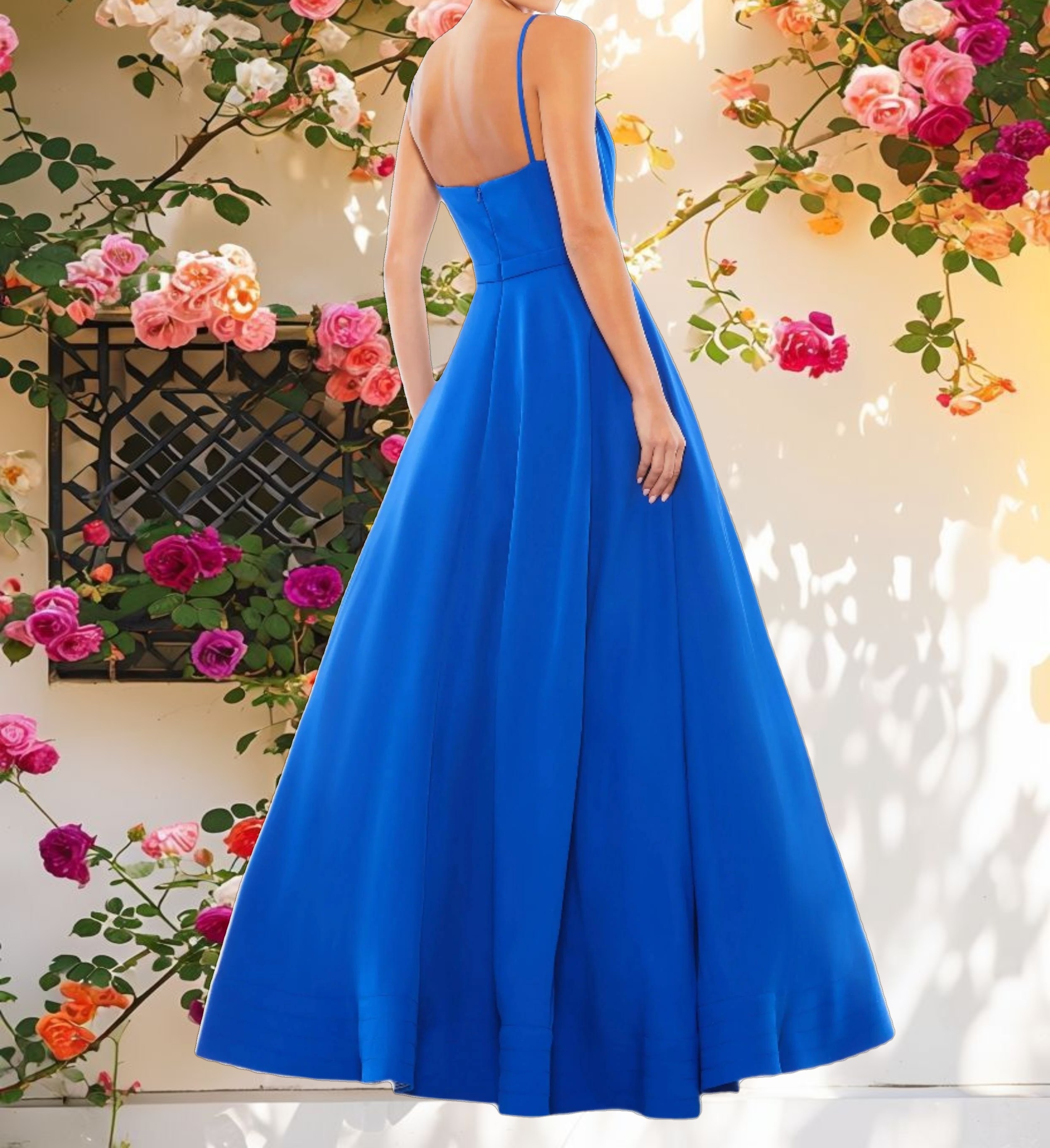 Classic V Neck Ballgown
