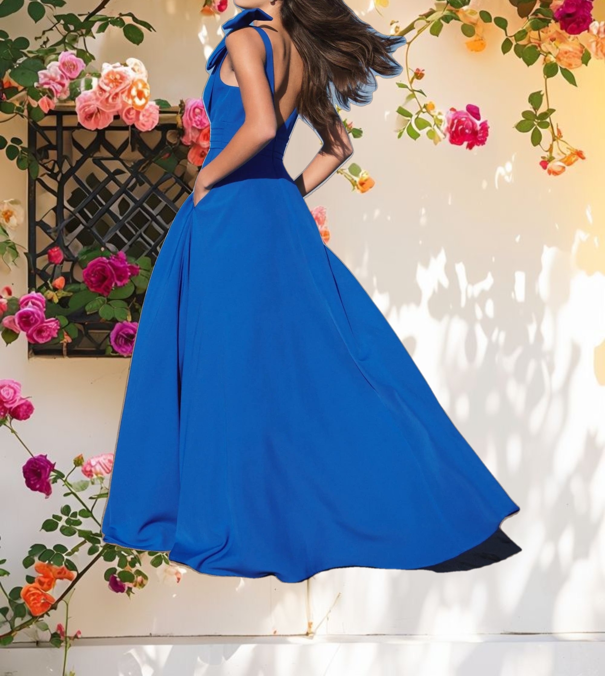 Elegant Crepe Ballgown