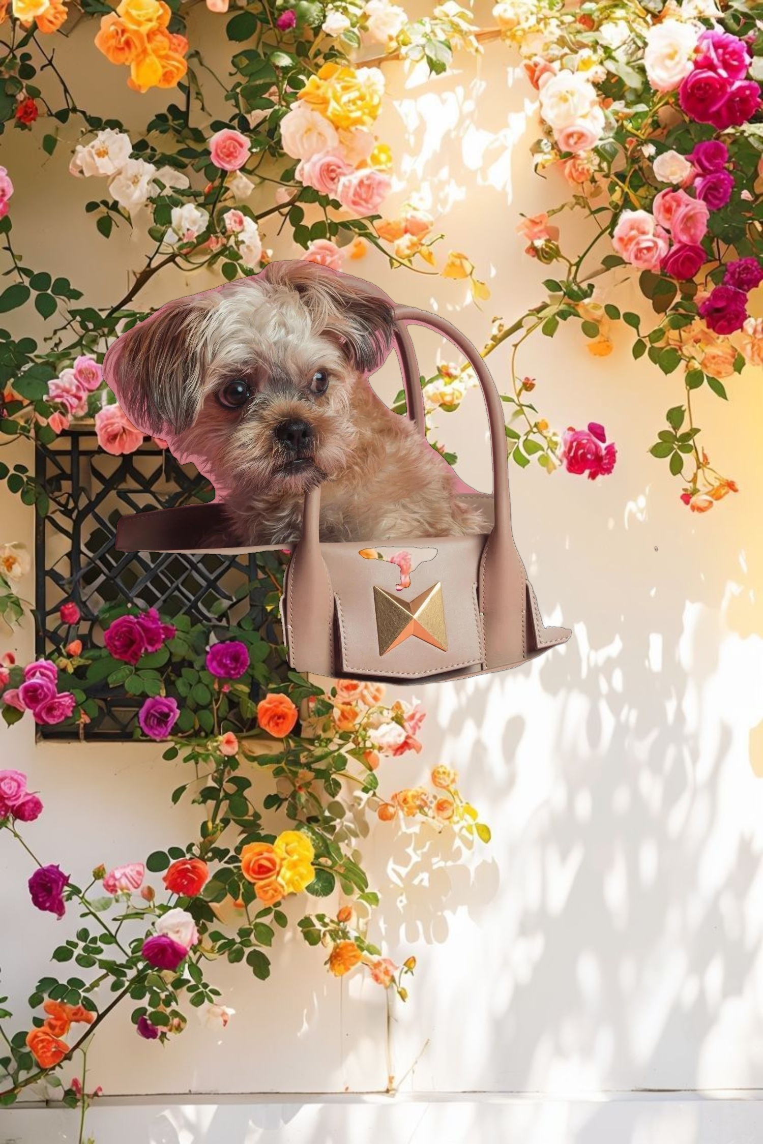 Large Leather Briefcase Bag With Gold Hardware