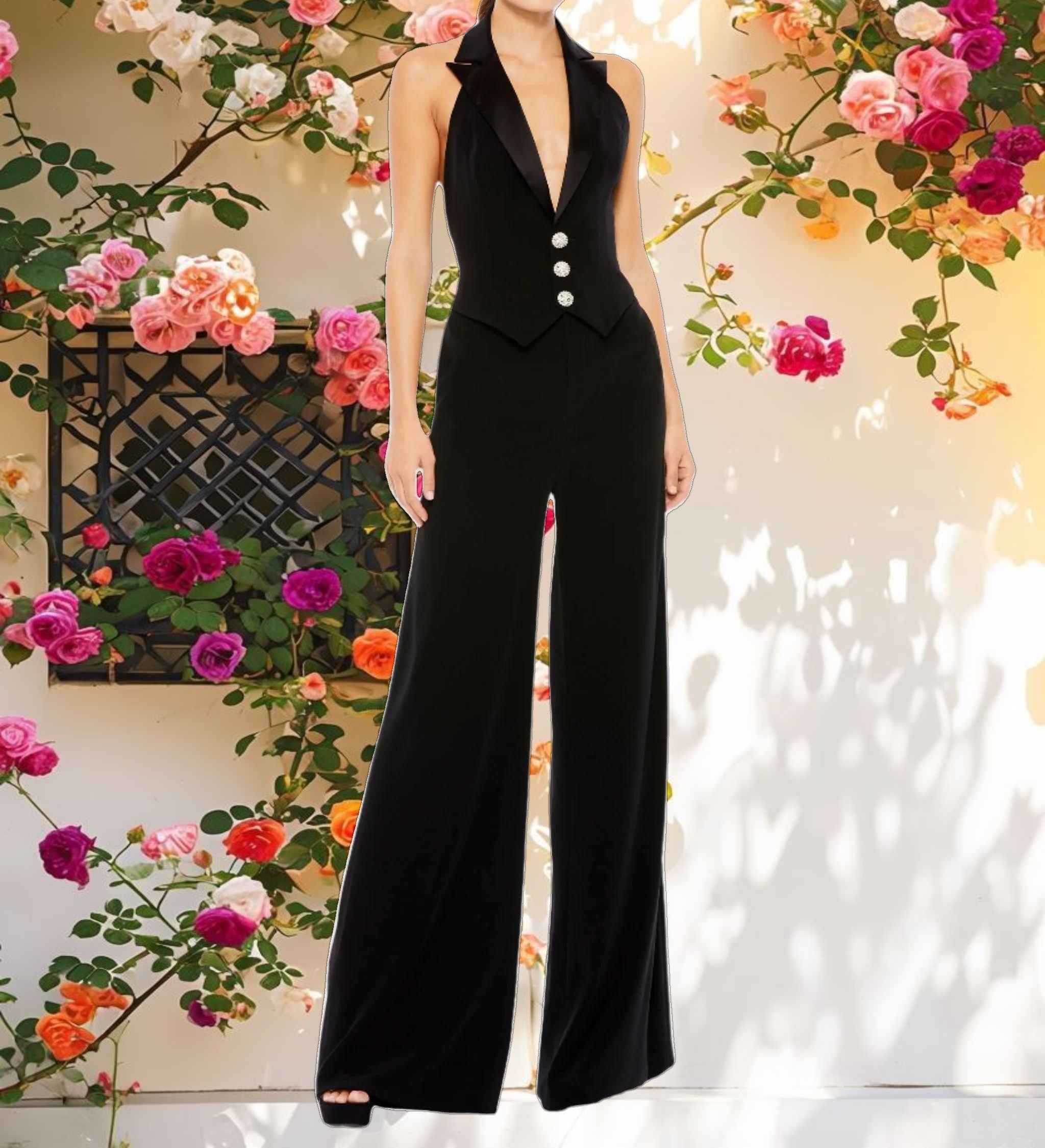 Black Halter Jumpsuit