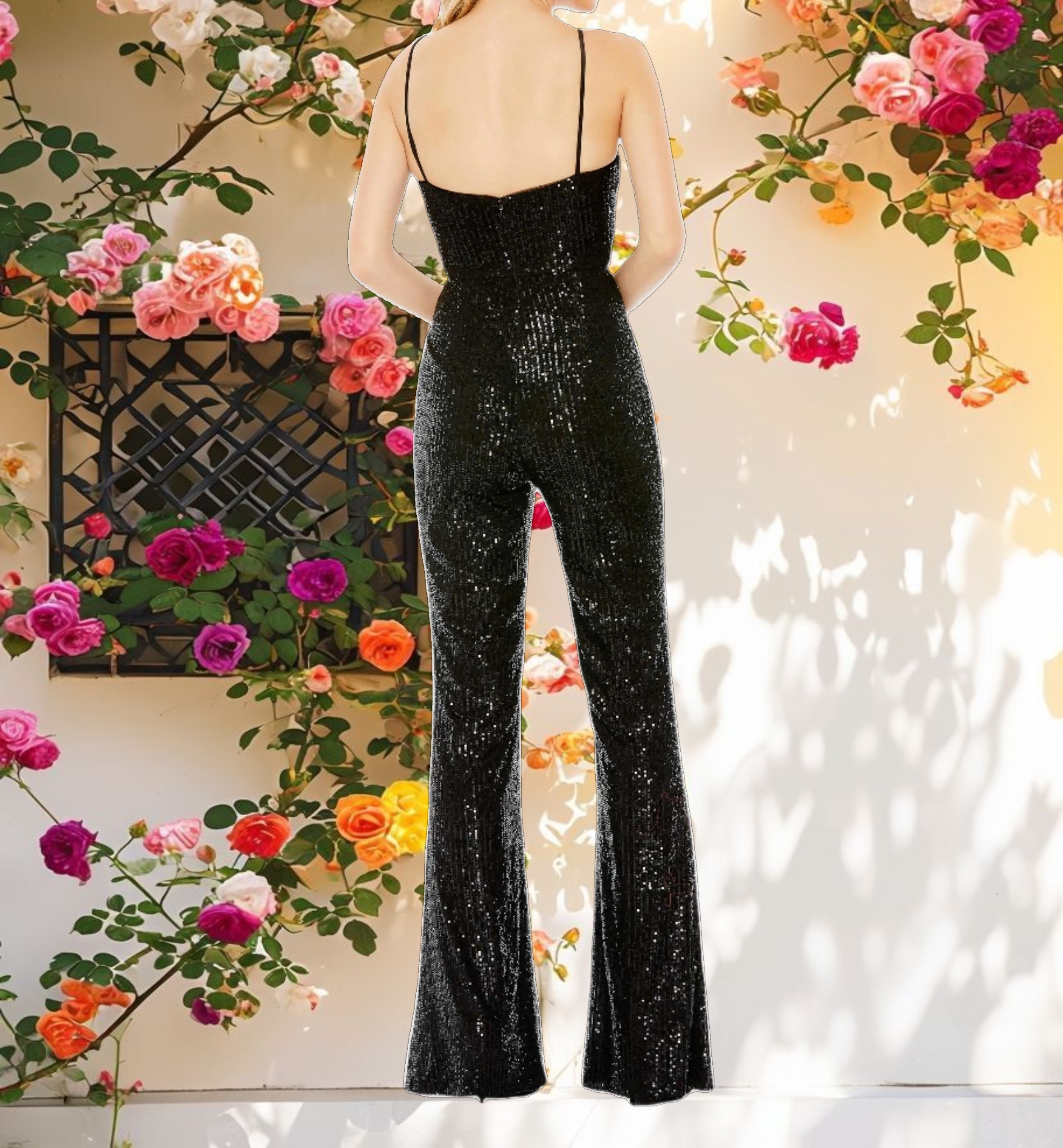 Glittery Strapless Cut Out Dress