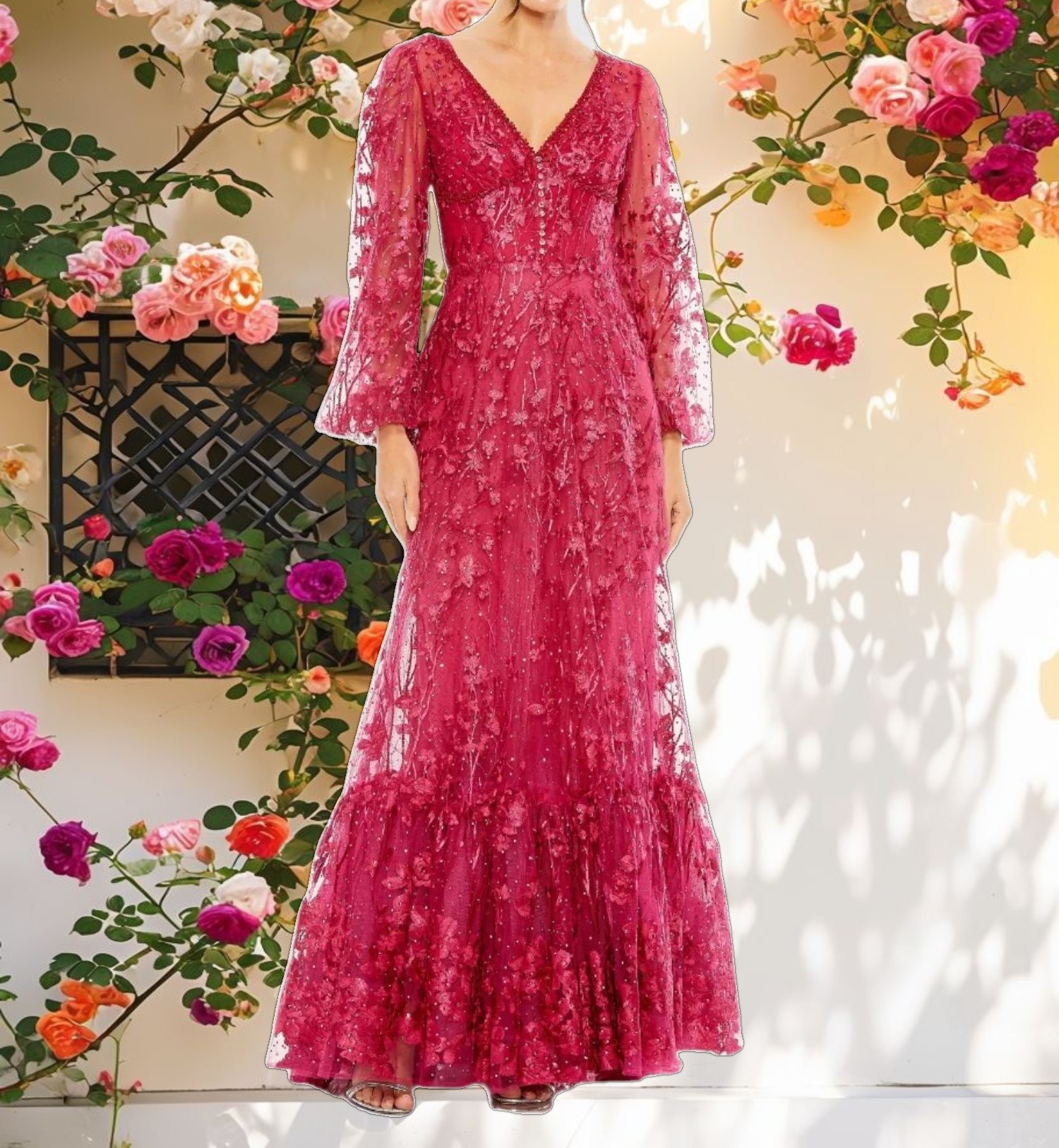 Elegant Embroidered Gown