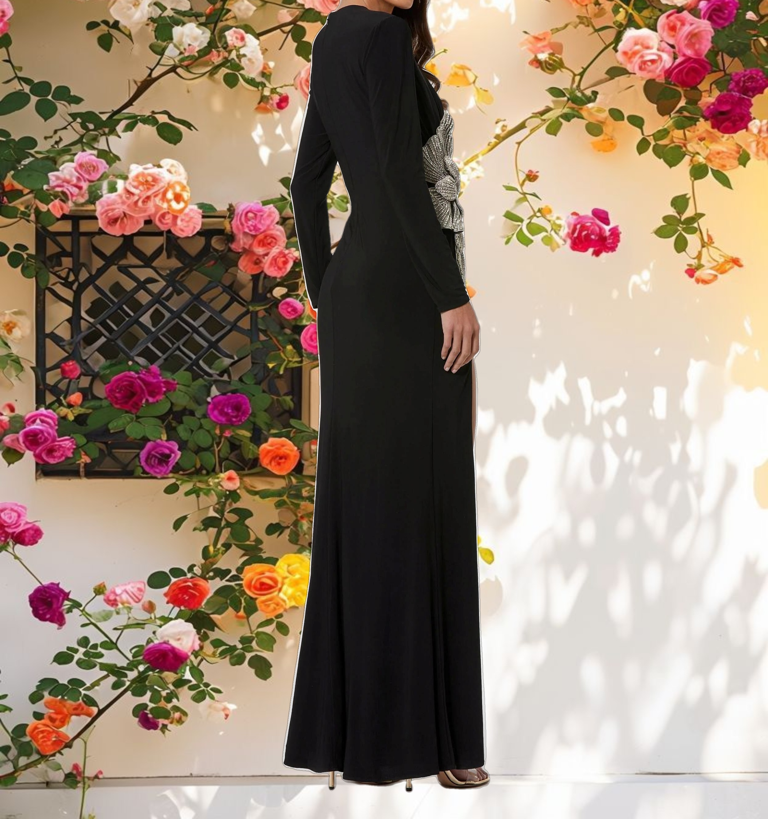 Floral Embellished Gown