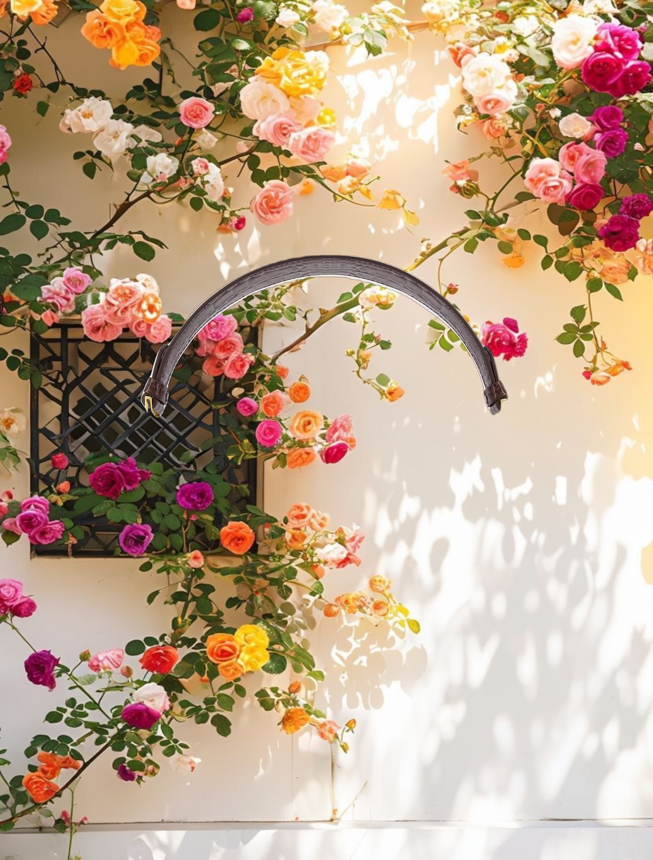 Crocodile Leather Saddle Bag With Gold Hardware