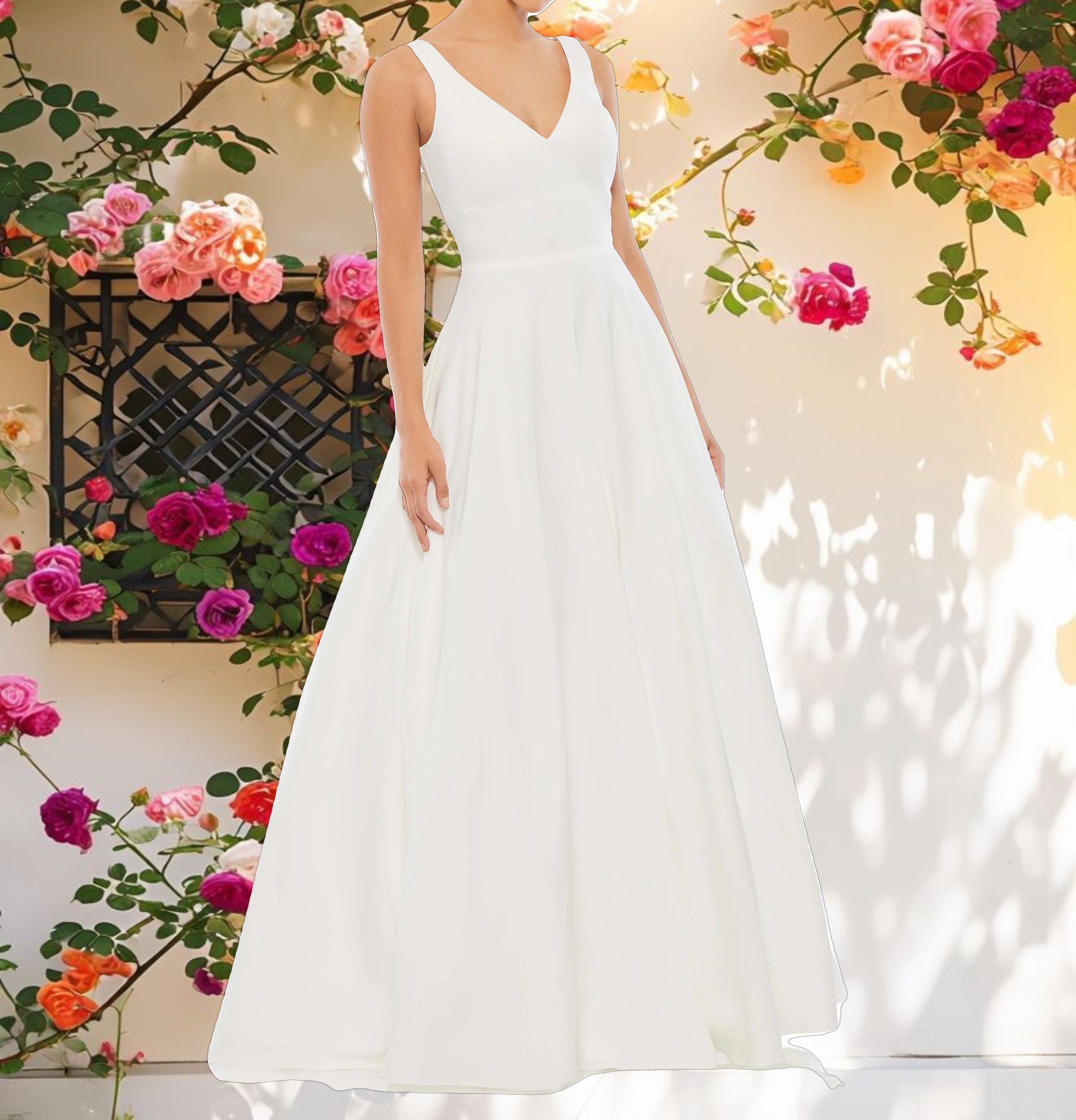 A Line Sleeveless Gown