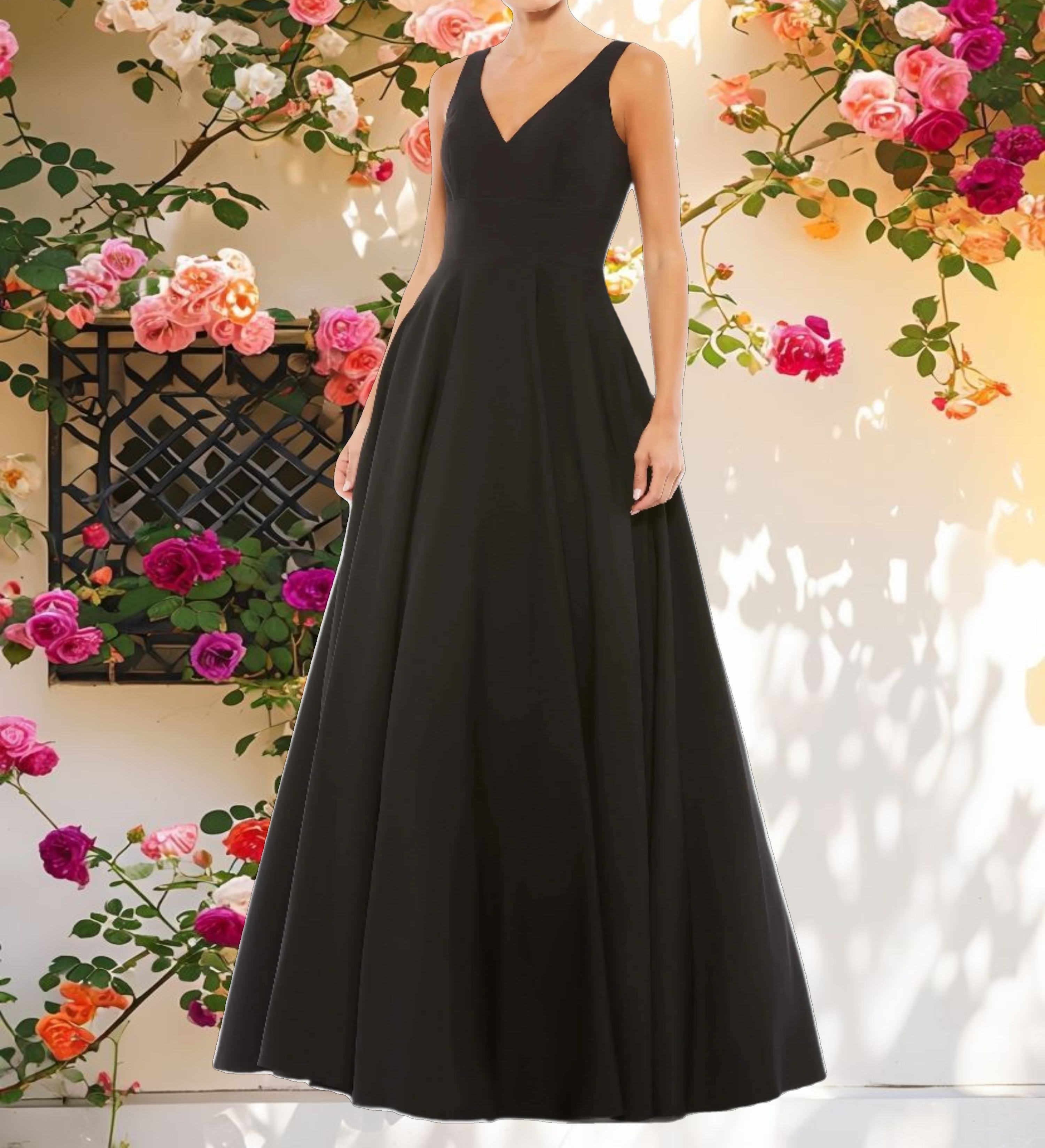 A Line Sleeveless Gown
