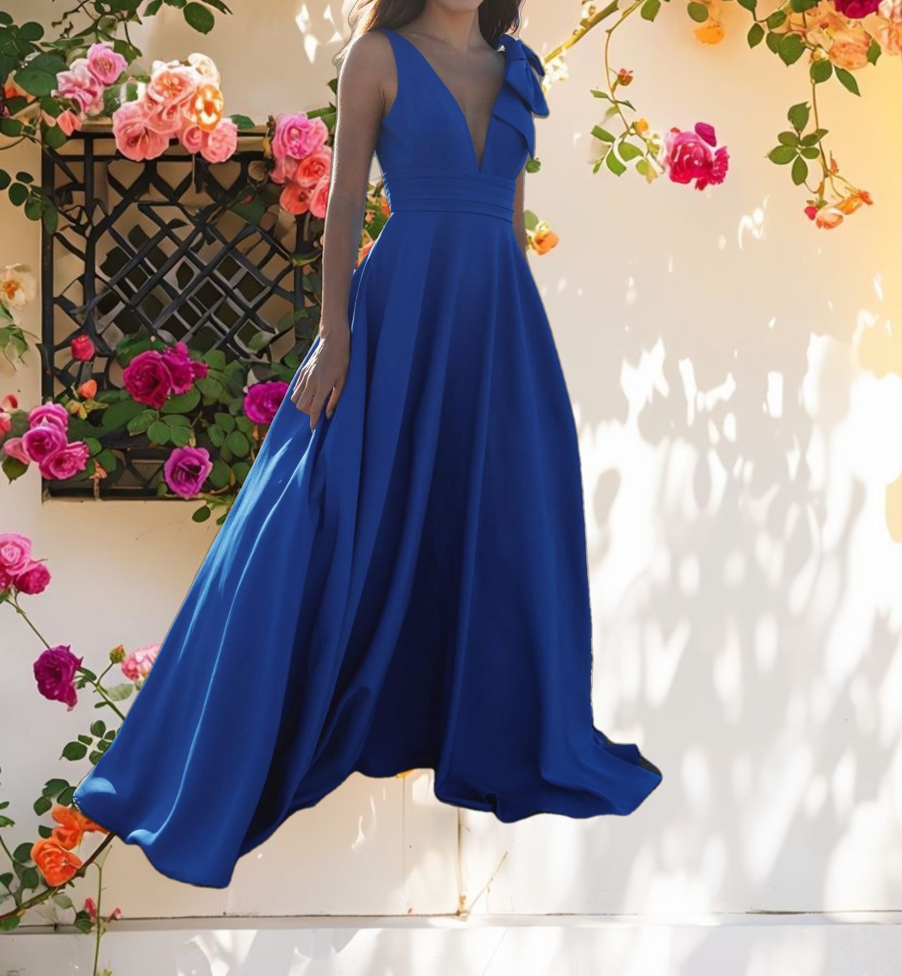 Elegant Crepe Ballgown