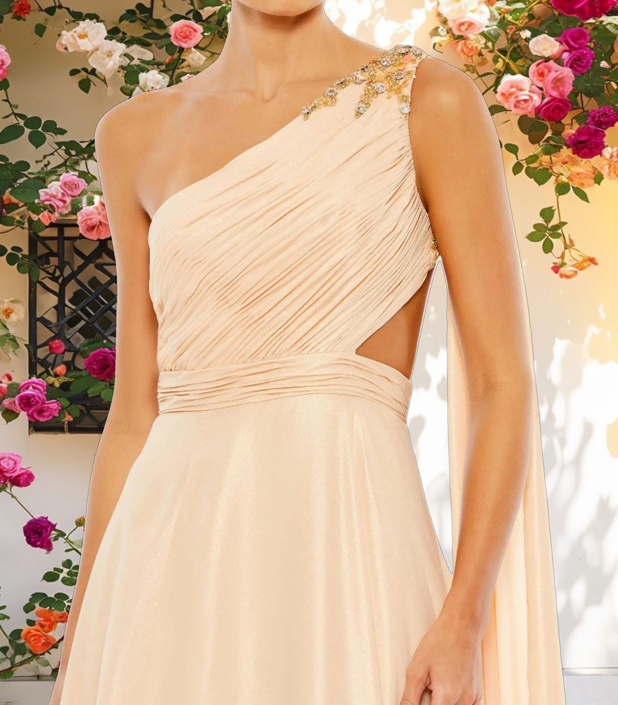 Flowy Open Back Gown