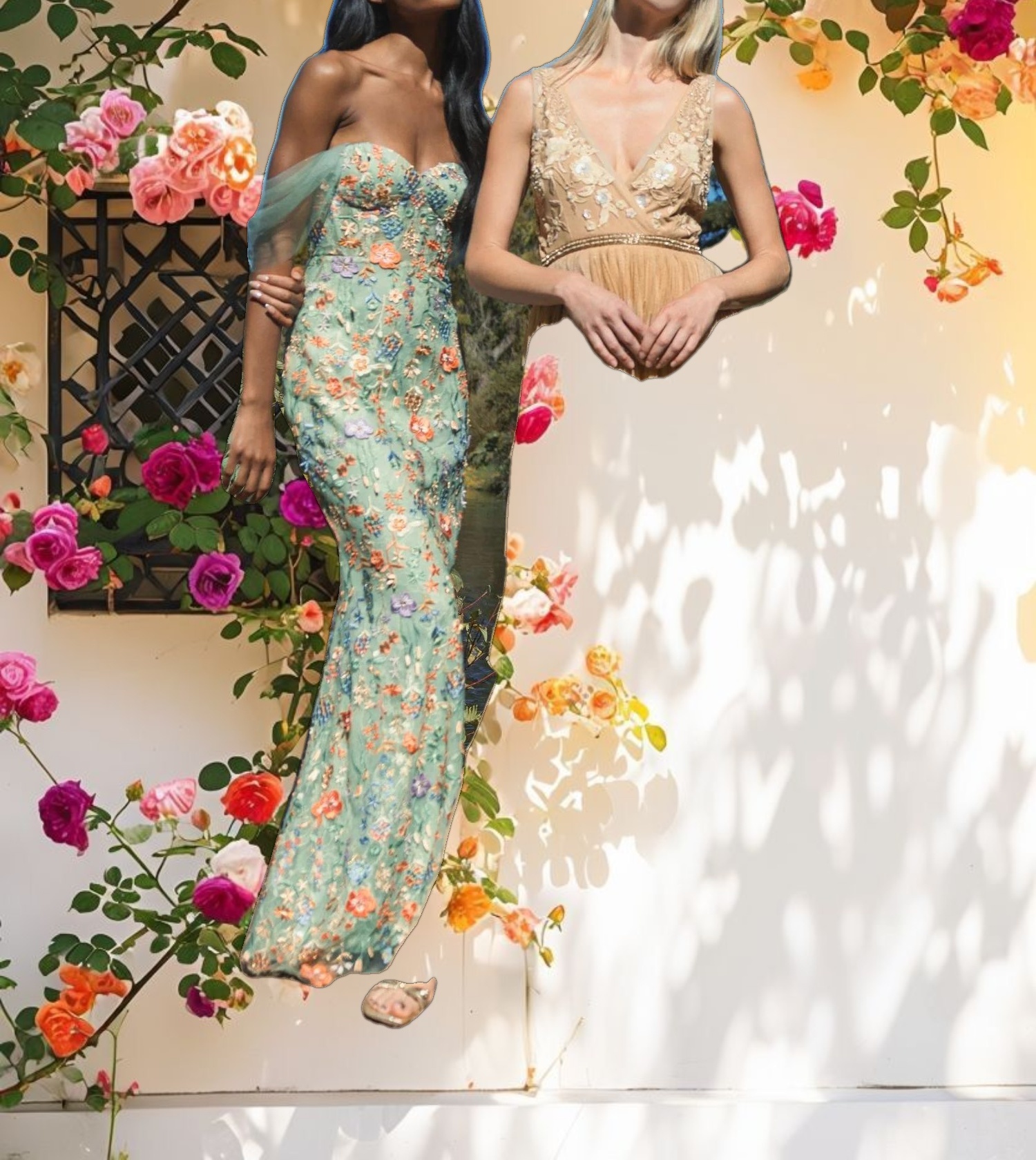 Floral Embroidered Bustier Dress