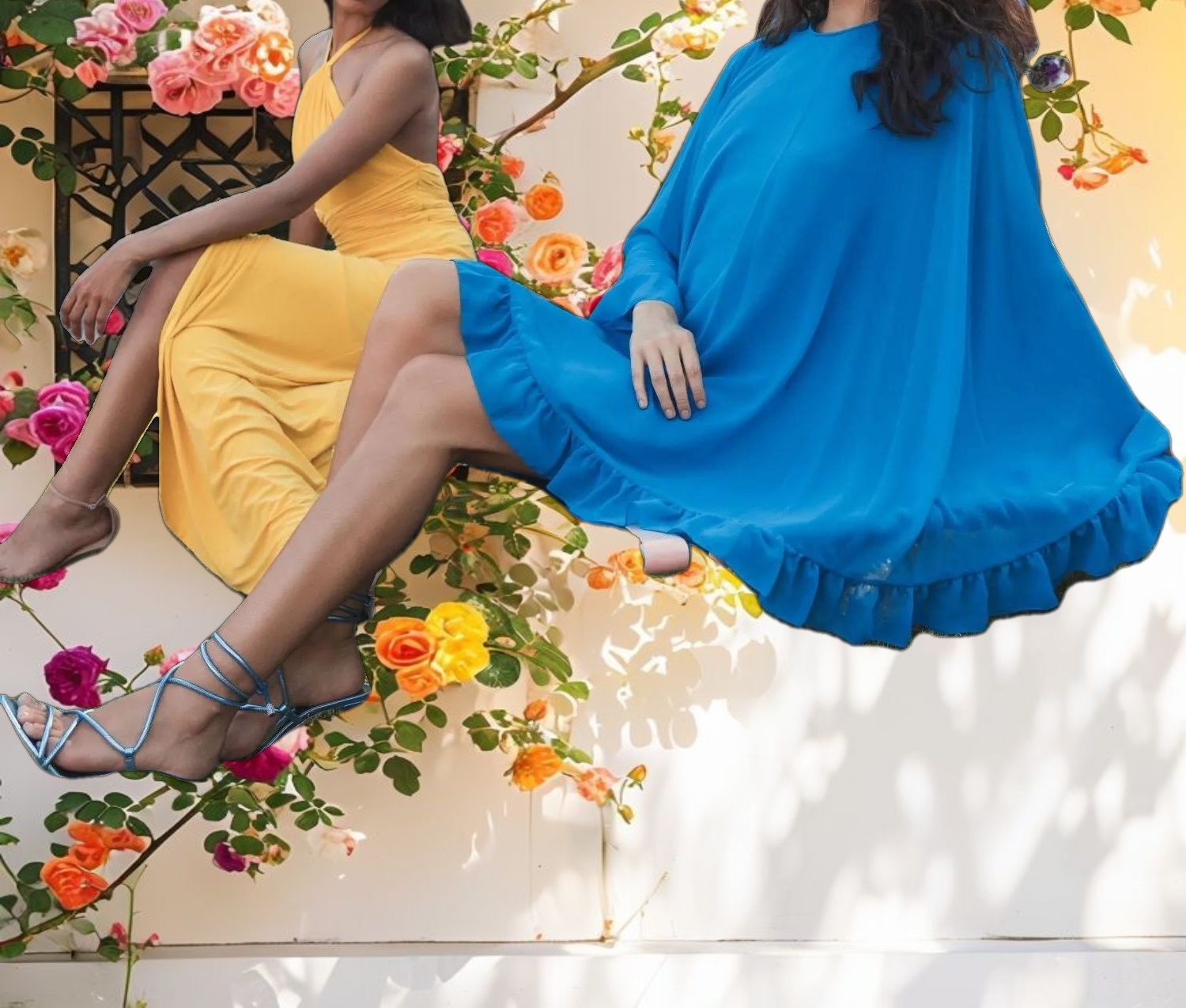 Purple High Neck Ruffle Hem Cape Mini Dress