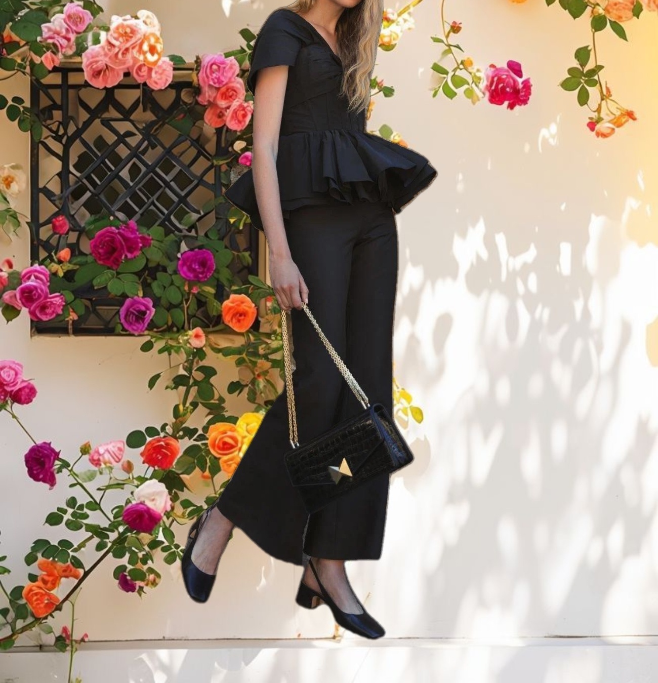 Twist Bustier Peplum Top