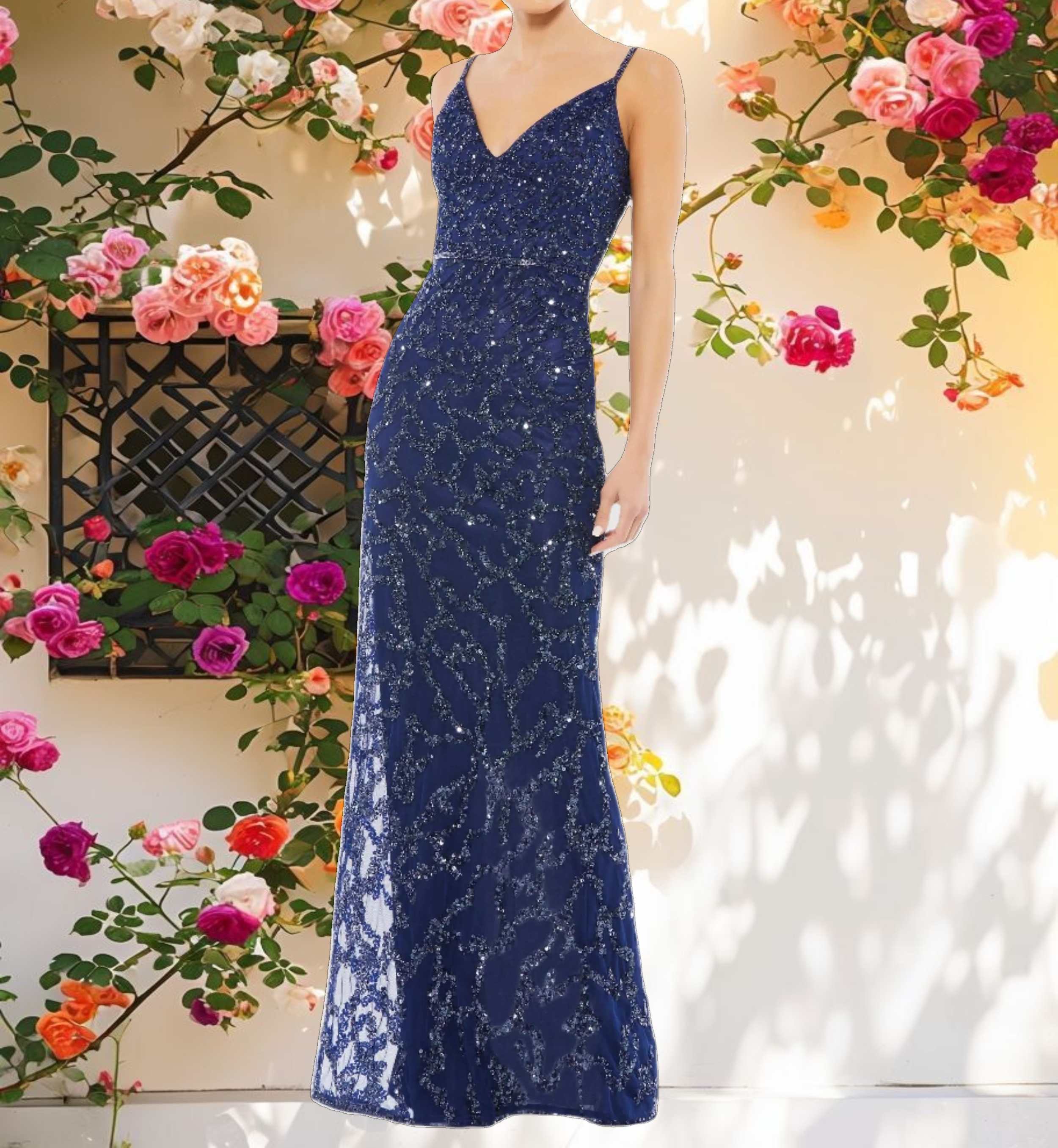 Open Back Beaded Dress